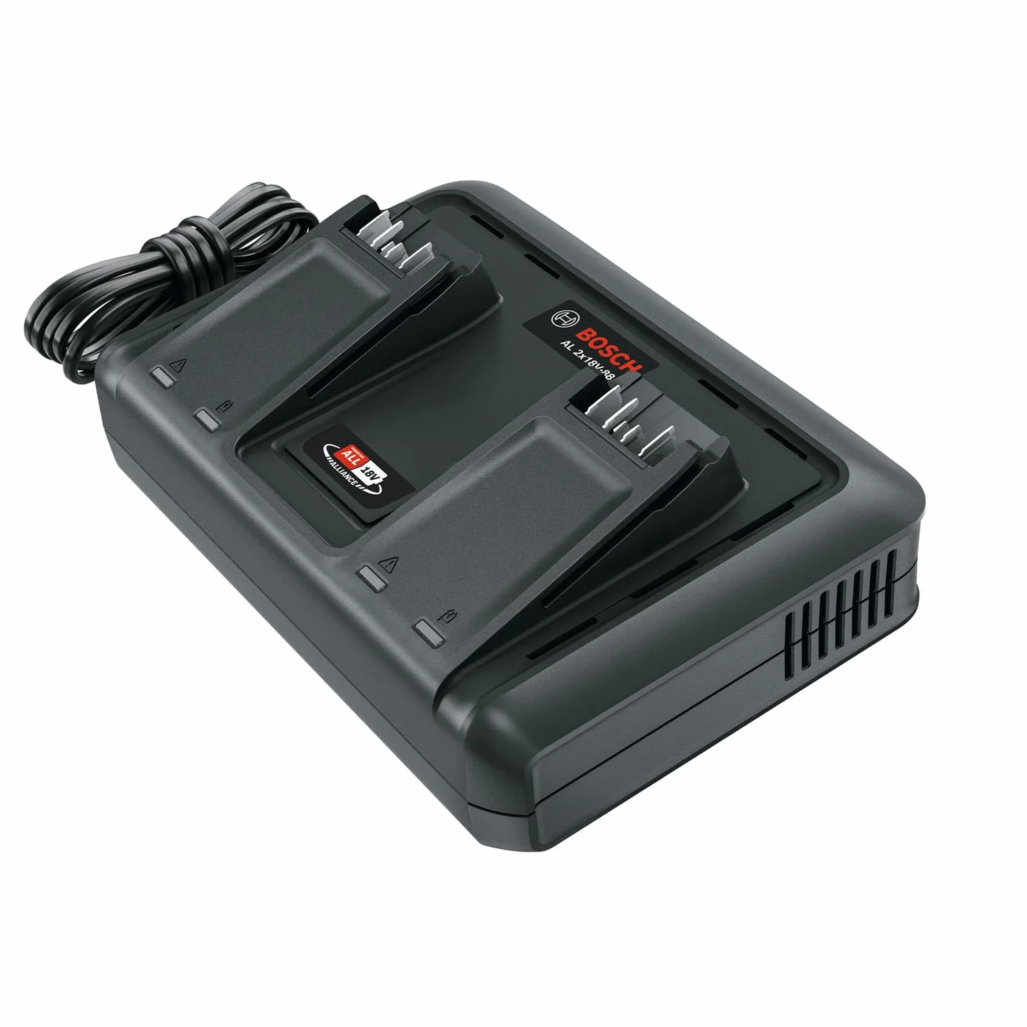 Bosch Ładowarka AL 2x18V-88 (18V, 2x 4,4A; Jednoczesne ładowanie 2 baterii 18V; 18V POWER FOR ALL ALLIANCE)
