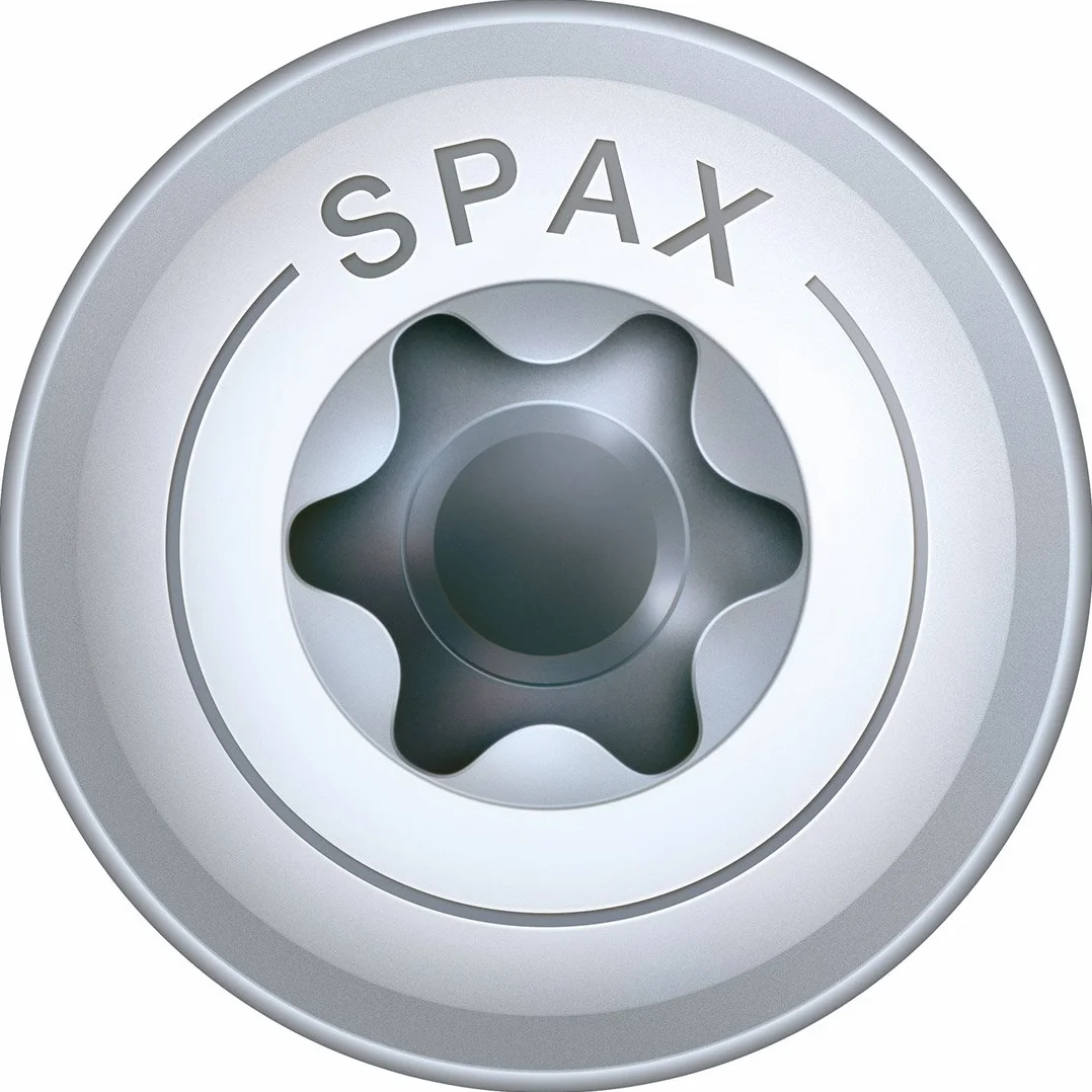 Spax Wkręt do drewna, 6 x 80 mm, zestaw 100 sztuk, T-Star Plus, gwint częściowy, 4 wycięte, Wirox, A3J, 251010600805