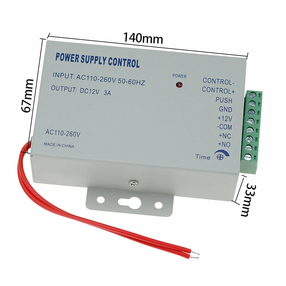 System kontroli dostępu do drzwi Zestaw sterownika RFID Klawiatura 125 KHz z zasilaczem + 180KG Elektryczny zamek magnetyczny Wodoodporny + 20 kart