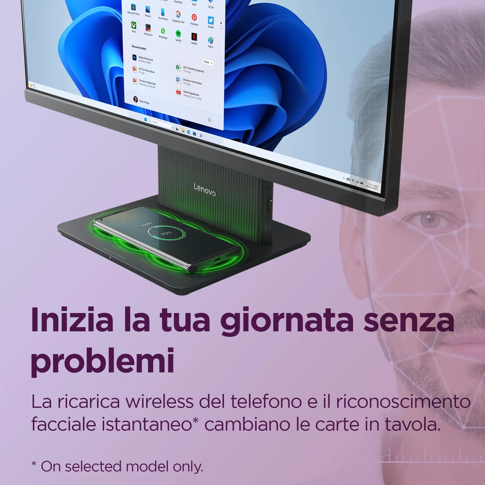 Lenovo IdeaCentre All-In-One 27" FHD AMD Ryzen 5 7535HS 512GB SSD 16GB RAM WiFi 6 Windows 11