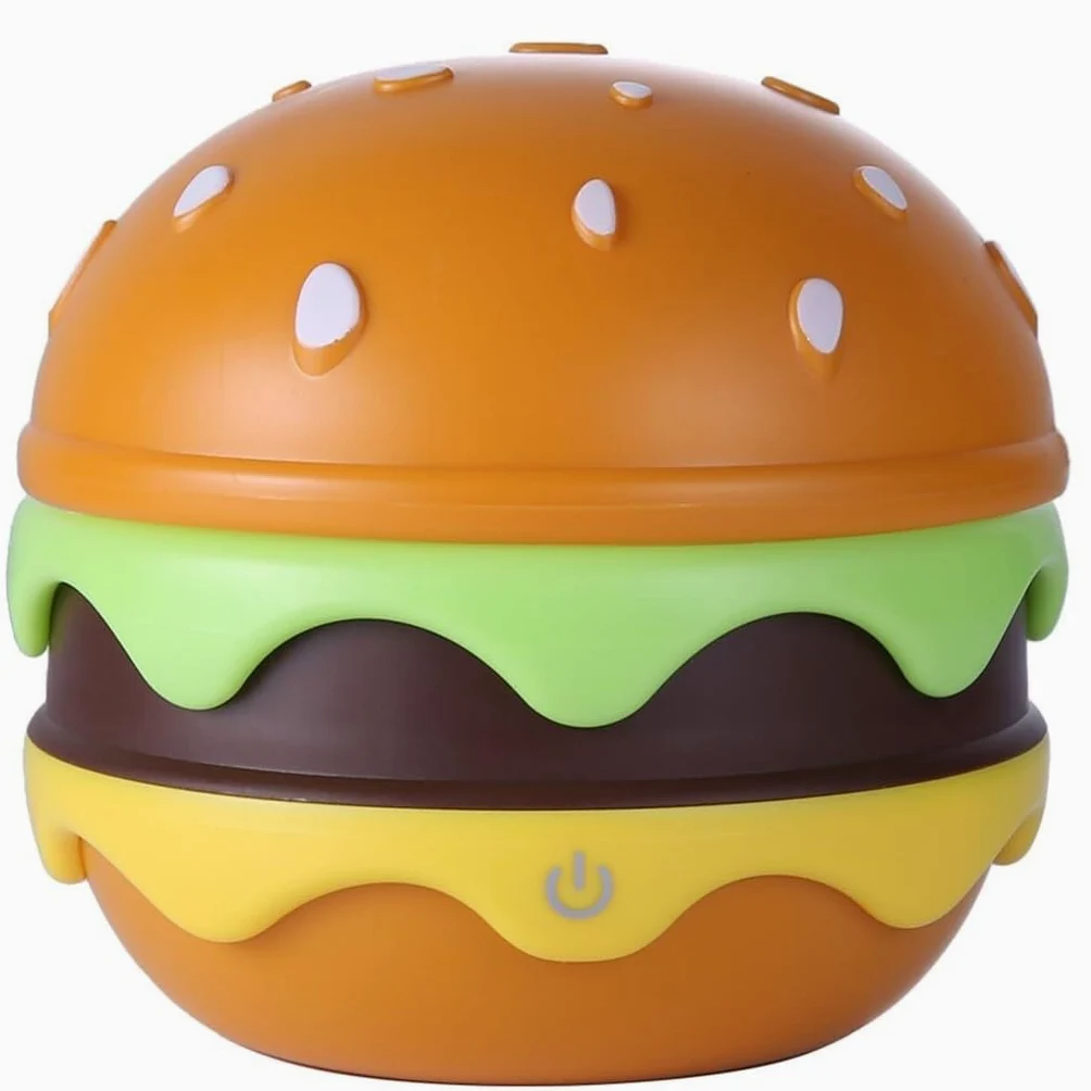 Lampka biurkowa Hamburger składana z pojemnikiem do przechowywania Lampka nocna Hamburger Ochrona oczu Światło otoczenia