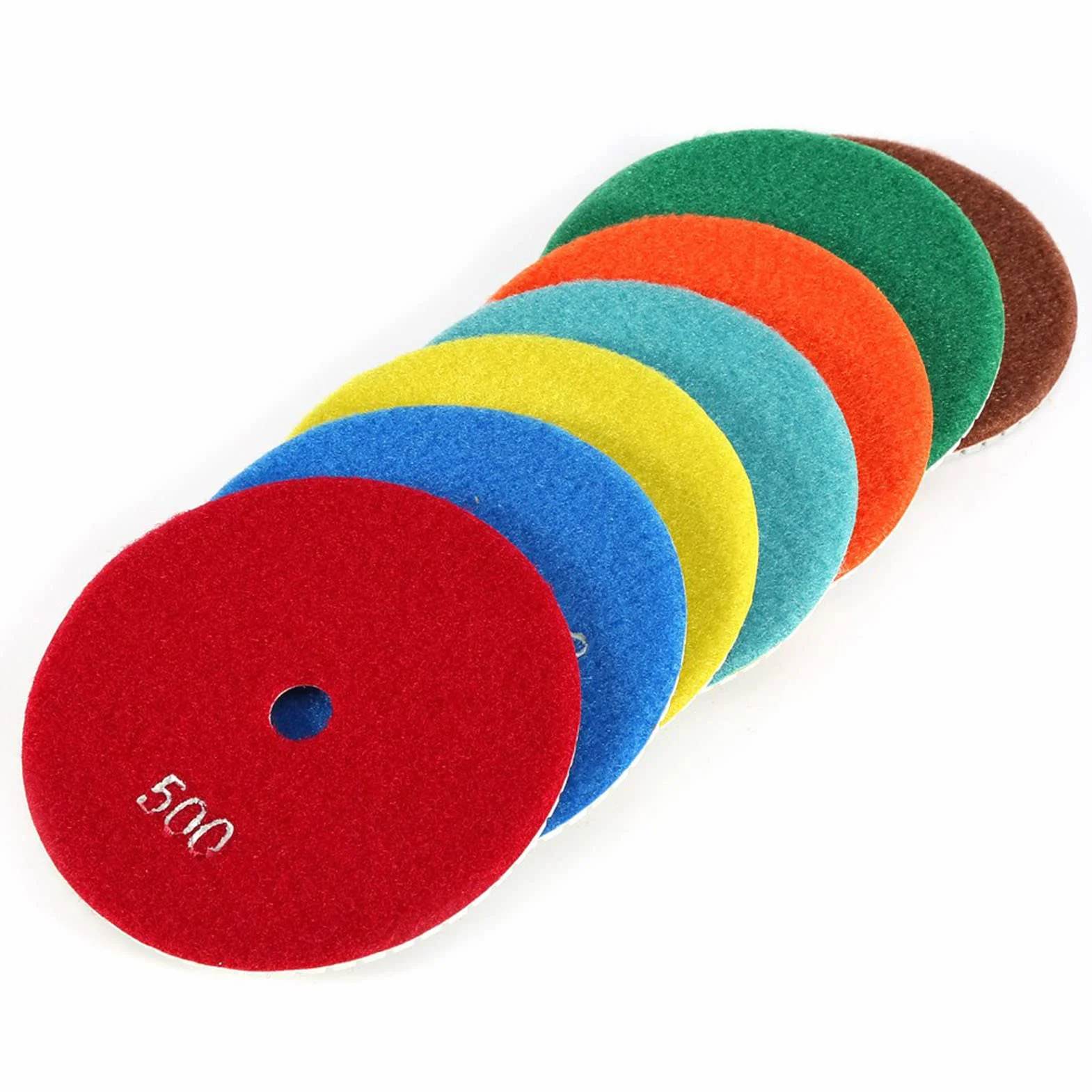 5 ''cal 125mm Mokre Diamentowe Podkładki Polerskie Tarcze Szlifierskie Granitowy Kamień Polski Pad do Granitowego Betonu Szlifierka do Marmuru lub Polerka(500)