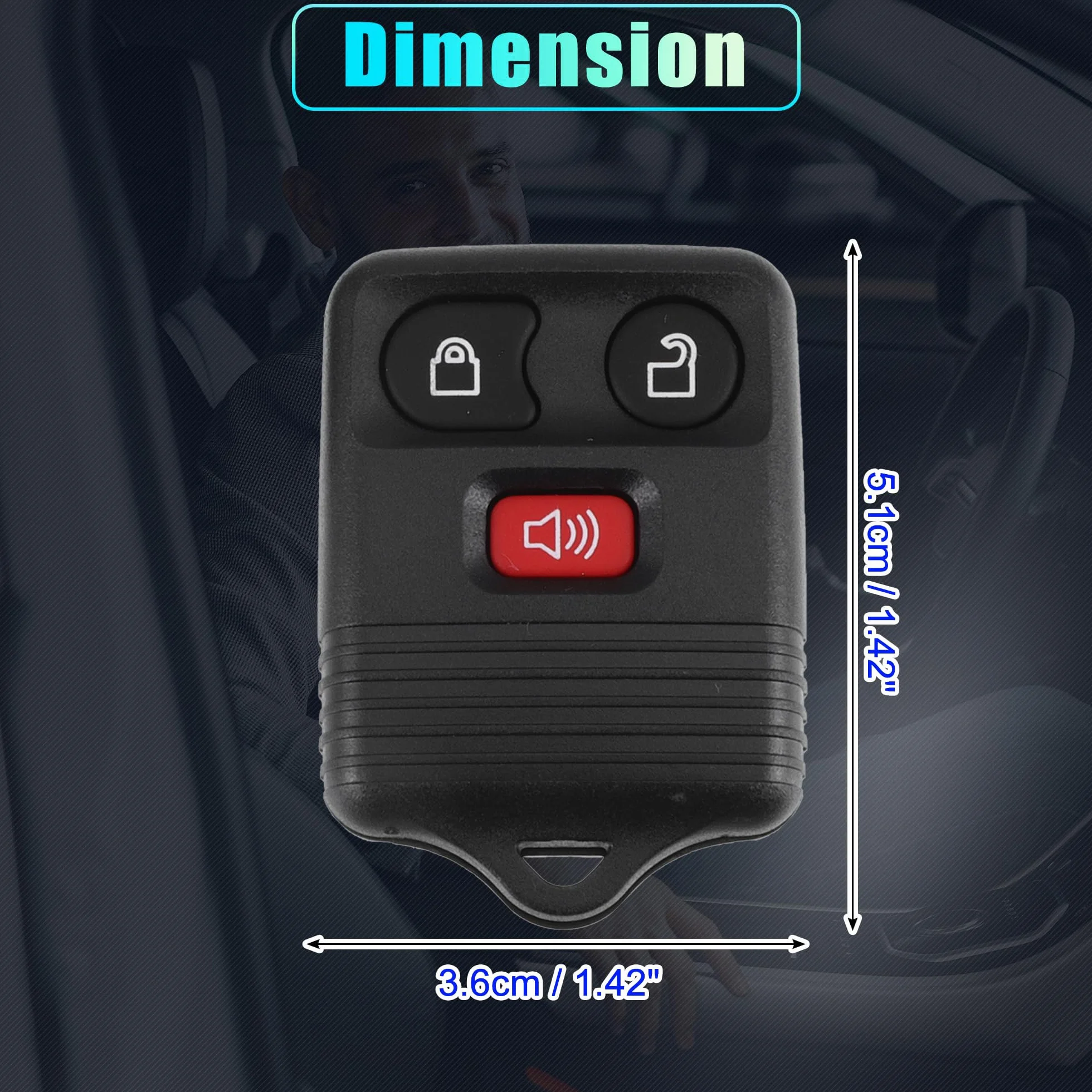 CWTWB1U345 pilot zdalnego sterowania z 3 przyciskami do Ford F-150 F-250 F-350 2004-2010, 2010 Ford Escape, 2014 Ford F-150, FCC ID CWTWB1U345