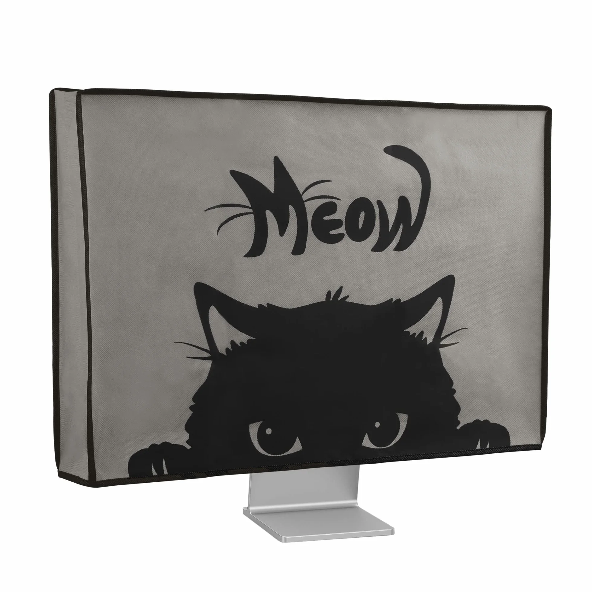 kwmobile Pokrowiec na monitor komputerowy 27-28" szary czarny