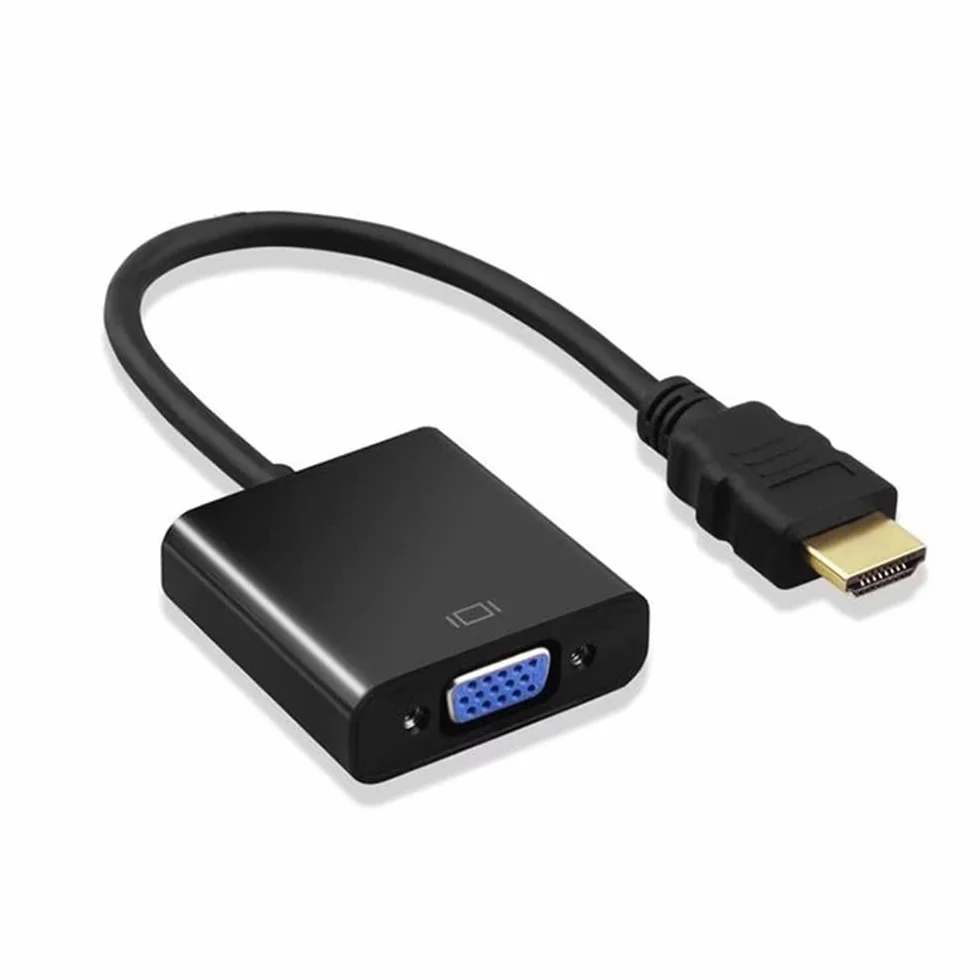 Adapter HDMI na VGA (męski na żeński) do komputera, komputera stacjonarnego, laptopa, komputera, monitora, projektora, HDTV, Chromebooka, Raspberry Pi, Roku, Xbox i innych urządzeń (1