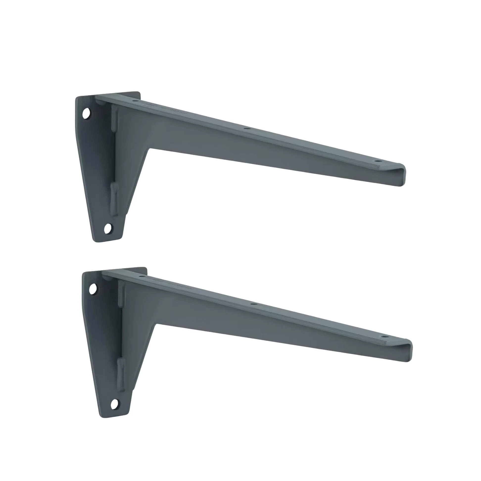 Gedotec MIRA wspornik regałowy, metalowy, wspornik do dużych obciążeń, głębokość 480 mm, stal szara, wspornik do dużych obciążeń, nośność 150 kg, 2 sztuki, metalowa konsola kątowa do ciężkich ładunków i regałów