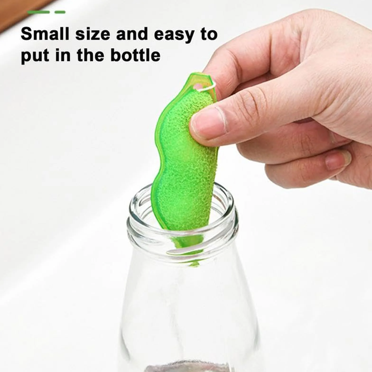 Kotkiddy® Gąbka do czyszczenia butelek, 6 sztuk, Magic Beans Bottle Cleaner Sponge, gąbki kuchenne w kształcie grochu, Magic Beans gąbka do czyszczenia butelek