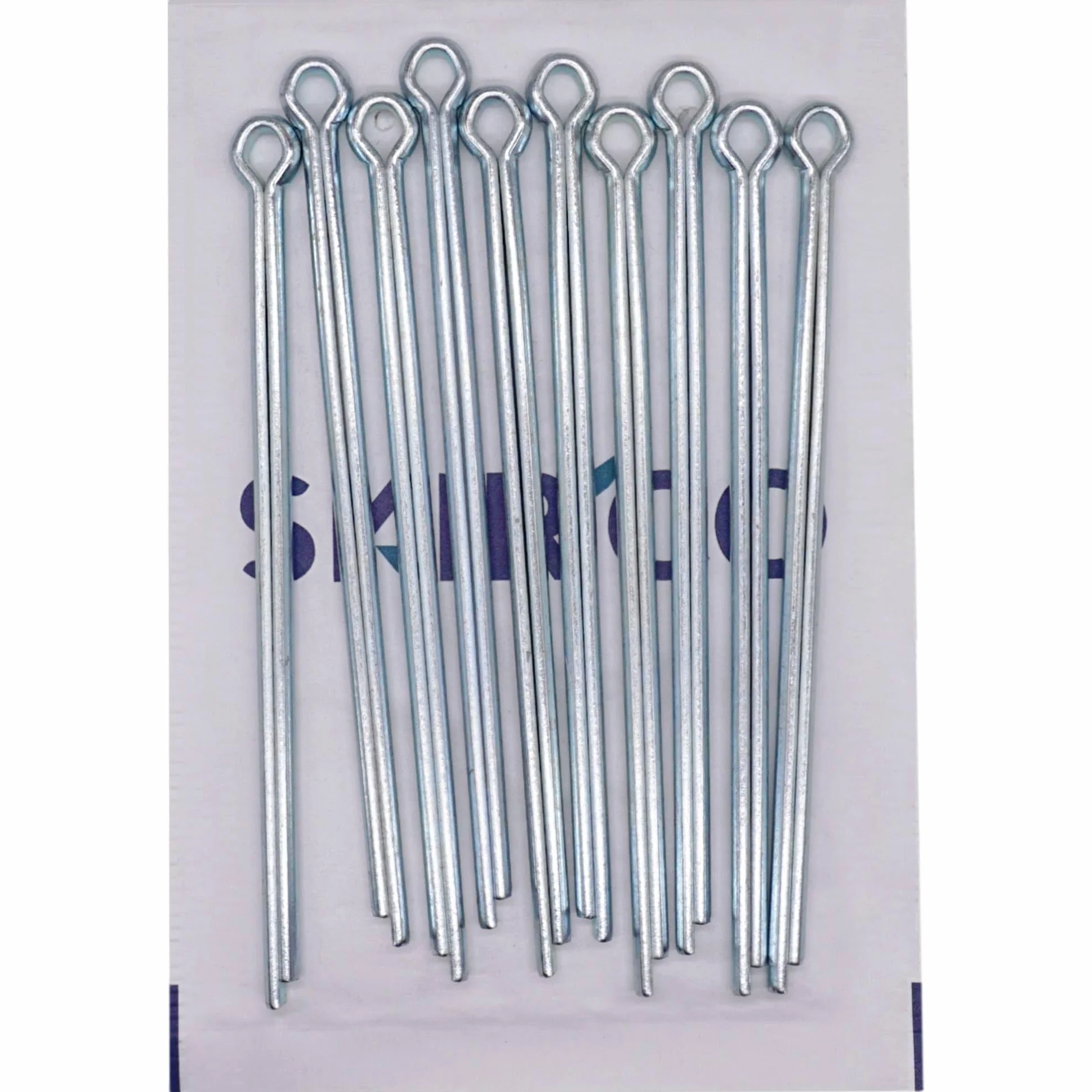 SKIR'CO (10 szt.) Zawleczki ze stali ocynkowanej 6,3 x 125 mm, Zawleczki, DIN 94, Zawleczki metalowe