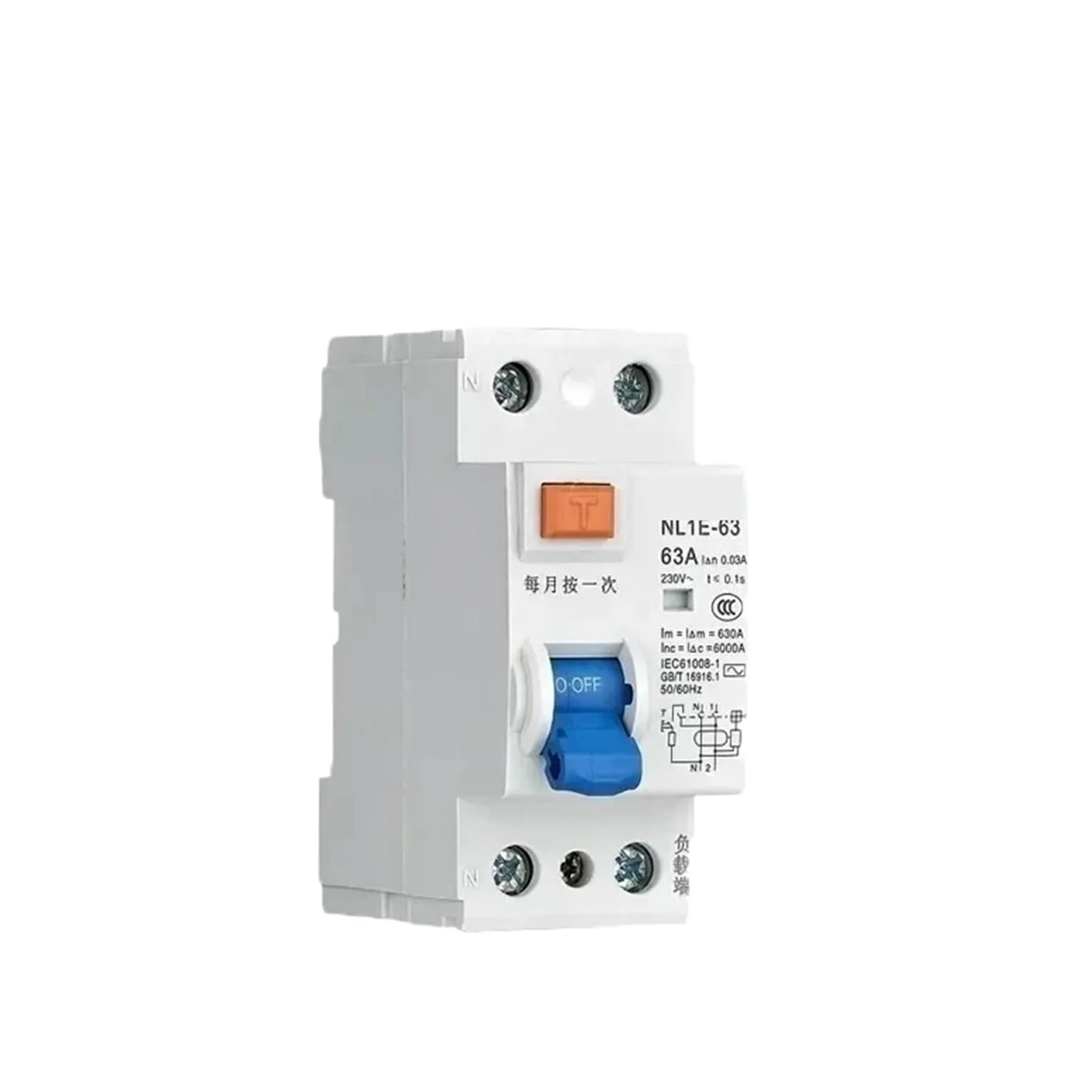 Elektroniczny wyłącznik różnicowoprądowy 6KA 30MA NL1E-631P+N 3P+N 2P 4PELCBRCCB (4P, 40A) 1 szt