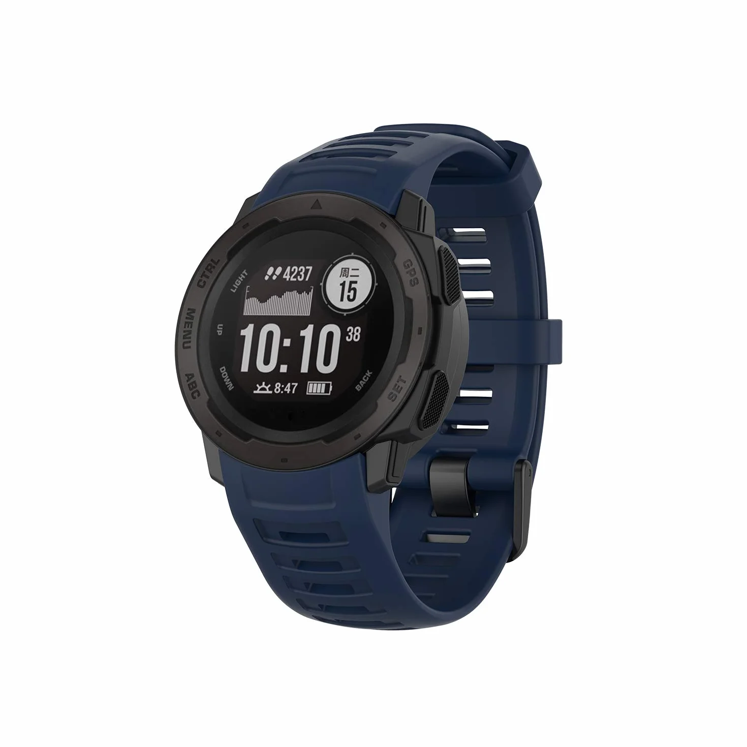 Pasek Silikonowy Zastępczy do Garmin Instinct 2, 22mm, Kompatybilny z Instinct Solar, Instinct, Instinct Esports, Instinct 2 Solar (Granatowy)