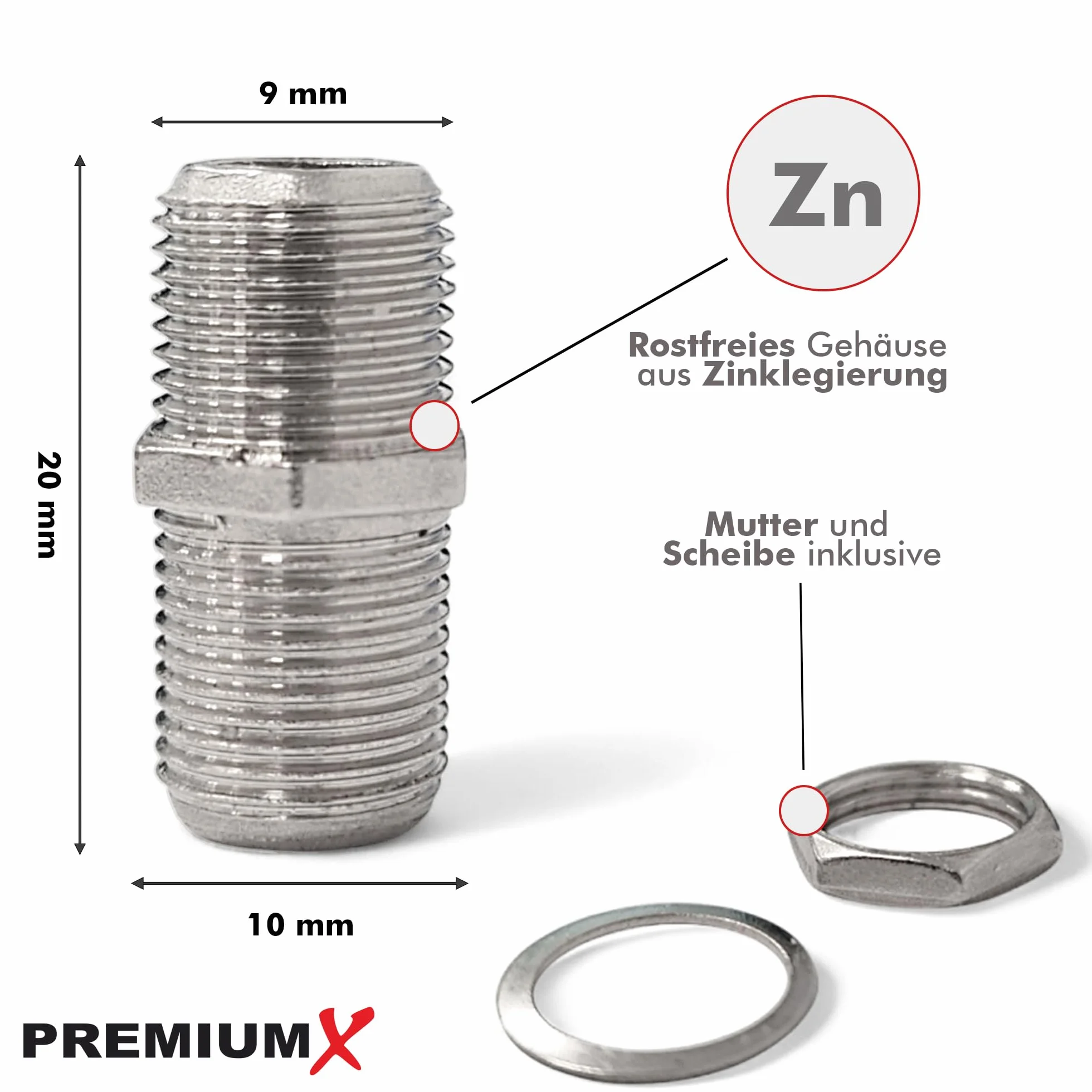 Złącze F ze stopu cynku uniwersalny adapter do kabla koncentrycznego SAT