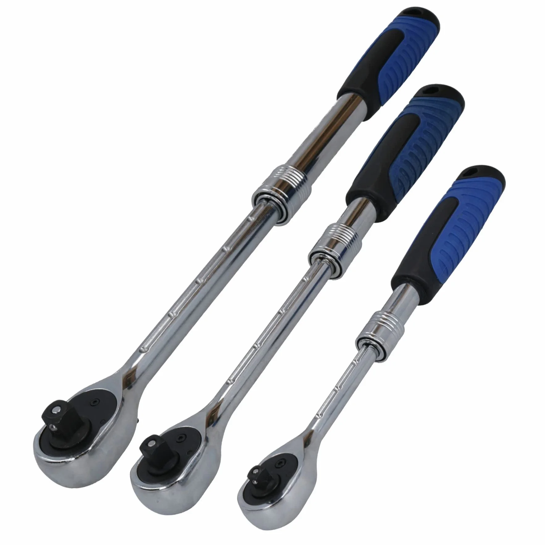 1/4" 3/8" 1/2" napęd teleskopowy wysuwany grzechotka 72 zęby szybkie zwalnianie
