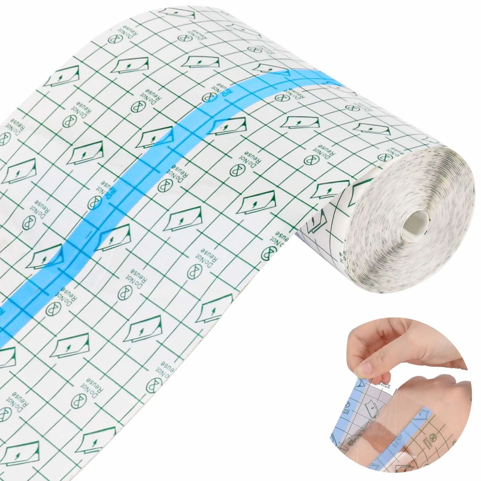 ACWOO Tattoo Film, Plaster do Tatuażu, Pielęgnacja Tatuażu 15 cm x 5 m, Duży Wodoodporny Plaster do Tatuażu, Folia do Tatuażu, Przezroczysty Bandaż, Folia do Gojenia Tatuażu, Tatuaż na Drugiej Skórze