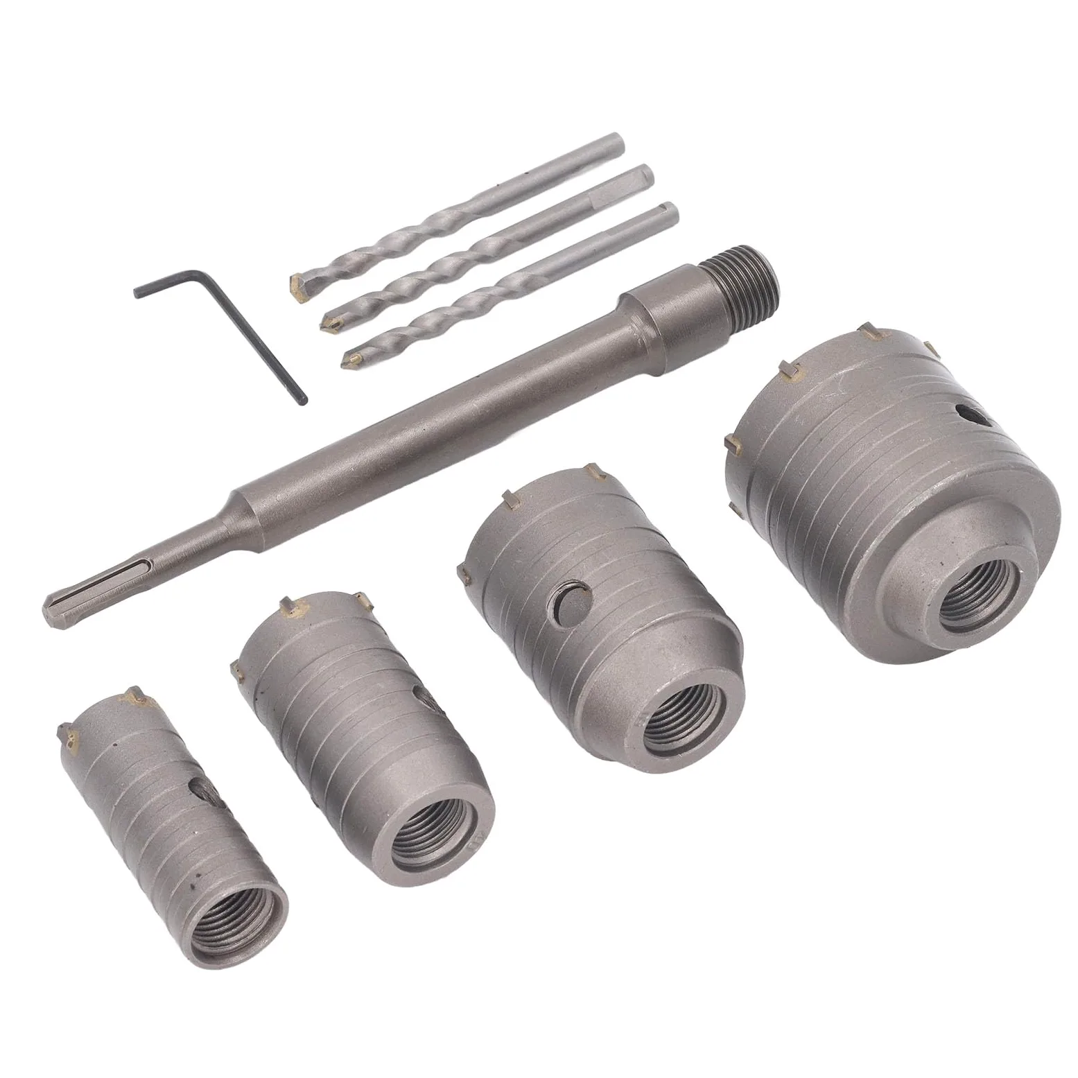 Generic Zestaw Otwornic ściennych 30 Mm 40 Mm 50 65 Zestaw wierteł o Wysokiej Wydajności do Projektów z Cegły i Cementu