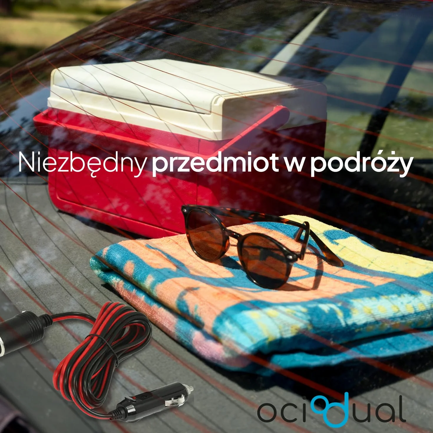 OcioDual Przedłużacz do gniazda zapalniczki samochodowej 12V 24V czarny