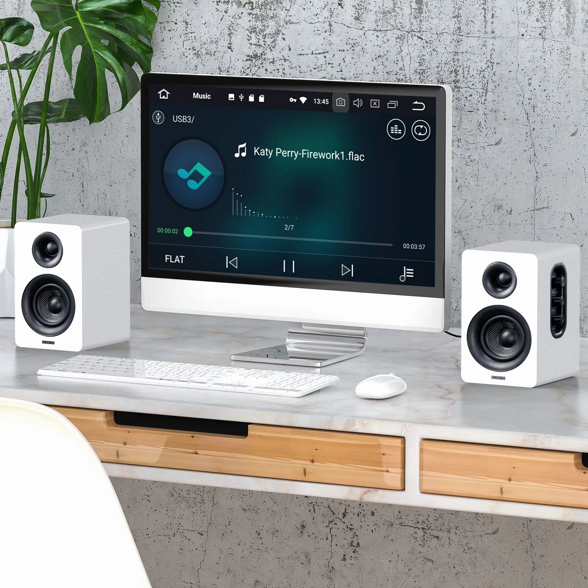 Sanyun SW208 Aktywny głośnik półkowy 3 cale Bluetooth 5.0 60 W 24-bitowy DAC