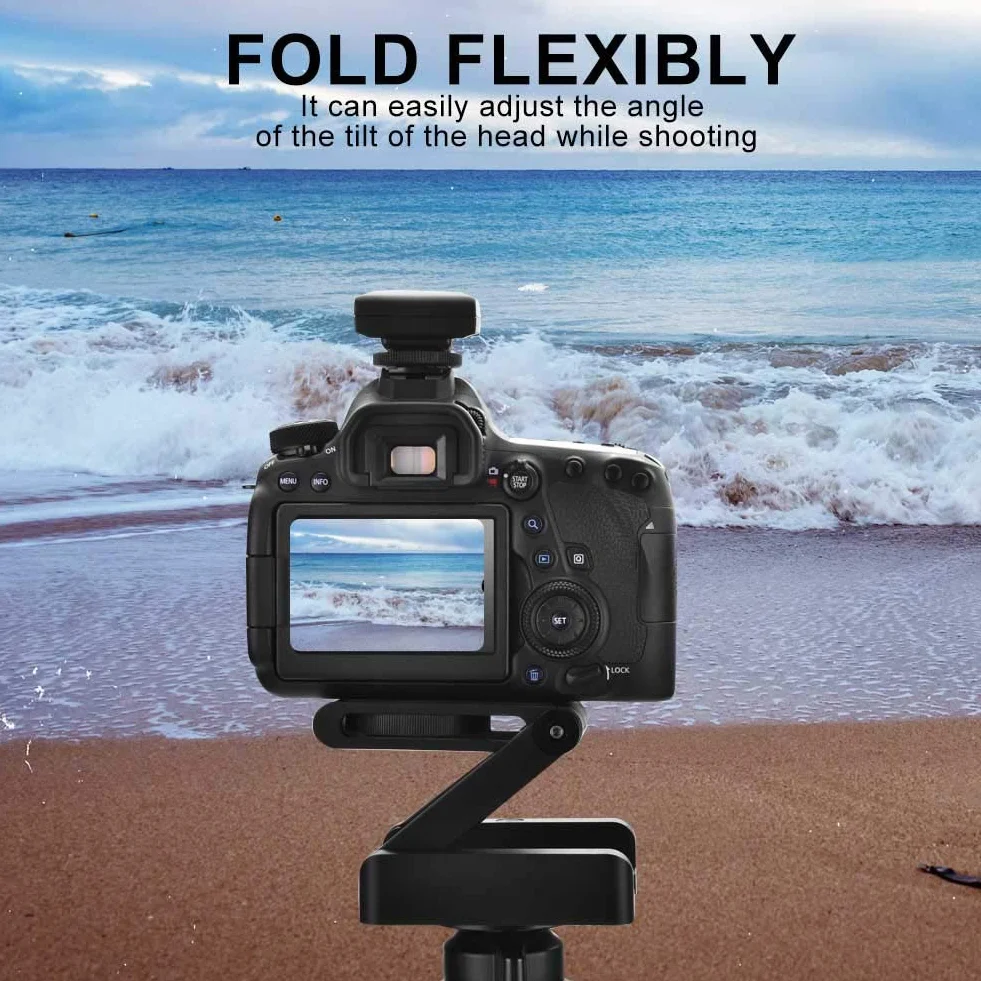 Z Flex Tilt Head, Z-Type Tilt elastyczna składana głowica statywu 1/4 " śruba mocująca do Nikon do aparatów Canon DSLR, płytka szybkiego montażu statywu