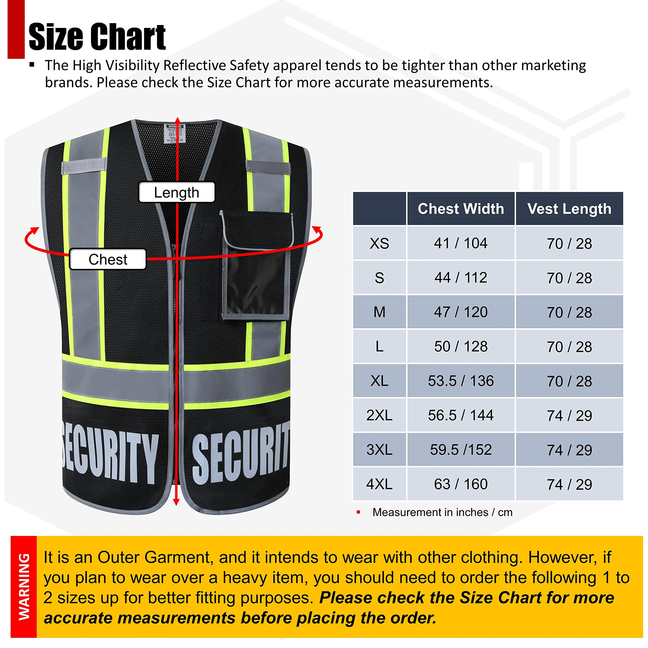 Retro-Reflection Security Safety Vests Heavy Duty Black Mesh with 5 Pockets and Front Zipper Meet ANSI/ISEA 107-2015 (Black-22, Medium)