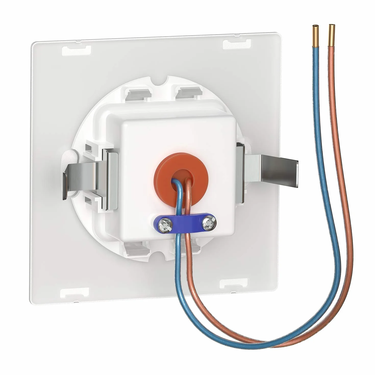 ledscom.de Lampa schodowa LED wpuszczana ścienna FOW downlight kątowa 85 x 85 mm chłodna biel