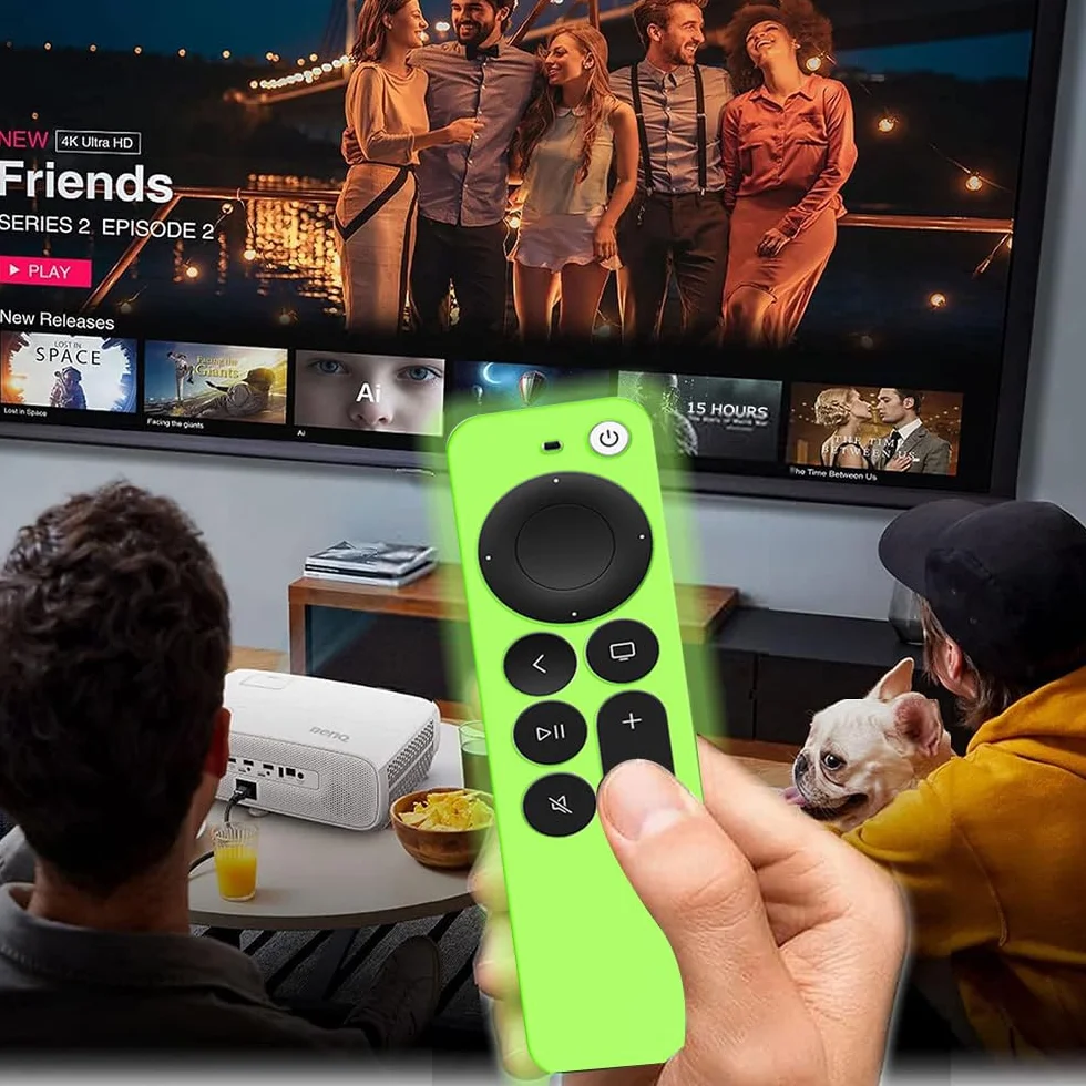 Etui na pilot zdalnego sterowania, kompatybilne z Apple TV 4K Siri Remote 3. generacji (2022) i 2. generacji (2021), antypoślizgowe, silikonowe etui ochronne, etui na pilot zdalnego sterowania do