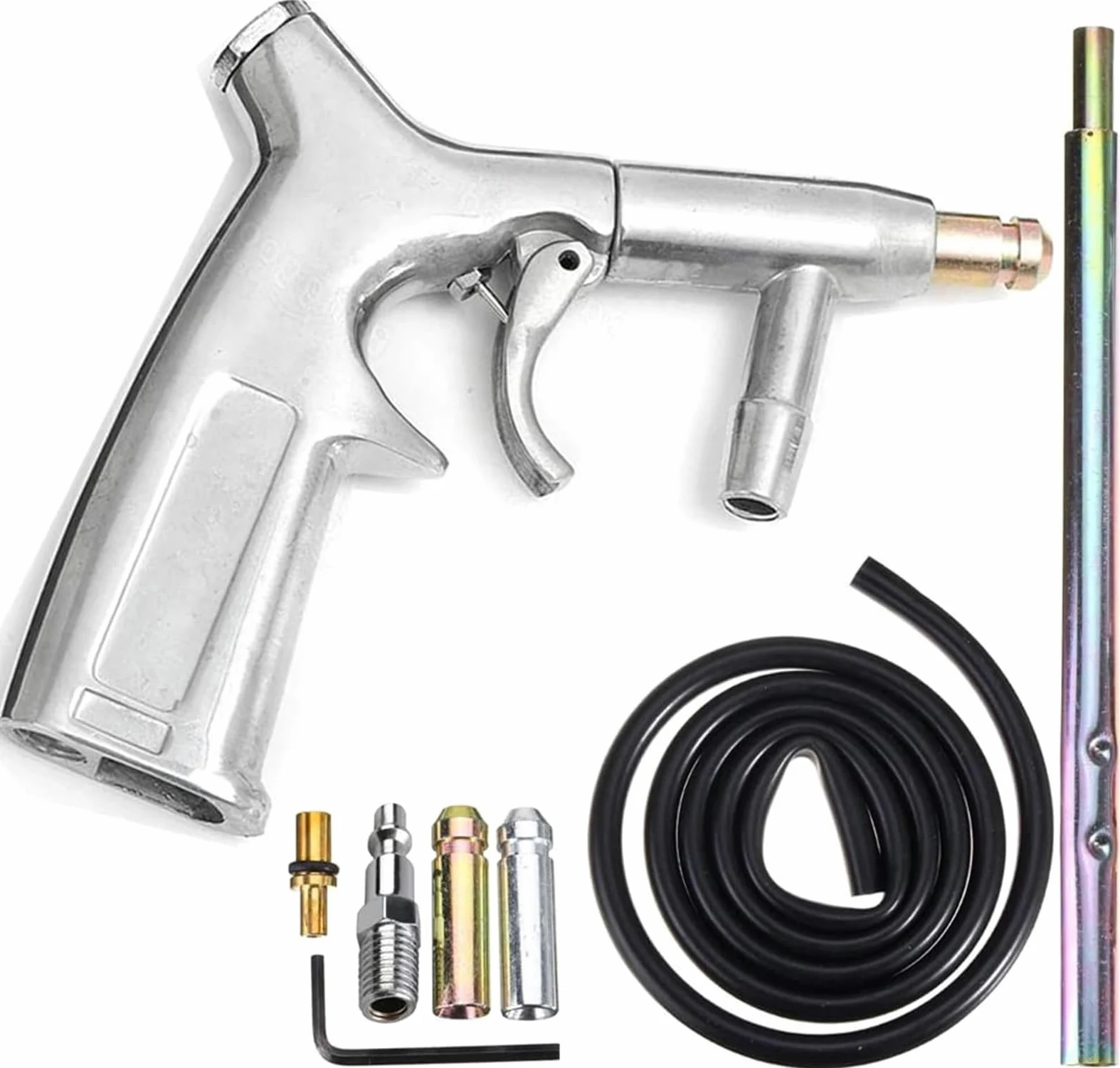 Pistolet do piaskowania, maszyna do piaskowania, zestaw pistoletu do piaskowania do sprężarki powietrza, do aluminium, piasku, łupiny orzecha włoskiego i piaskowania sodą