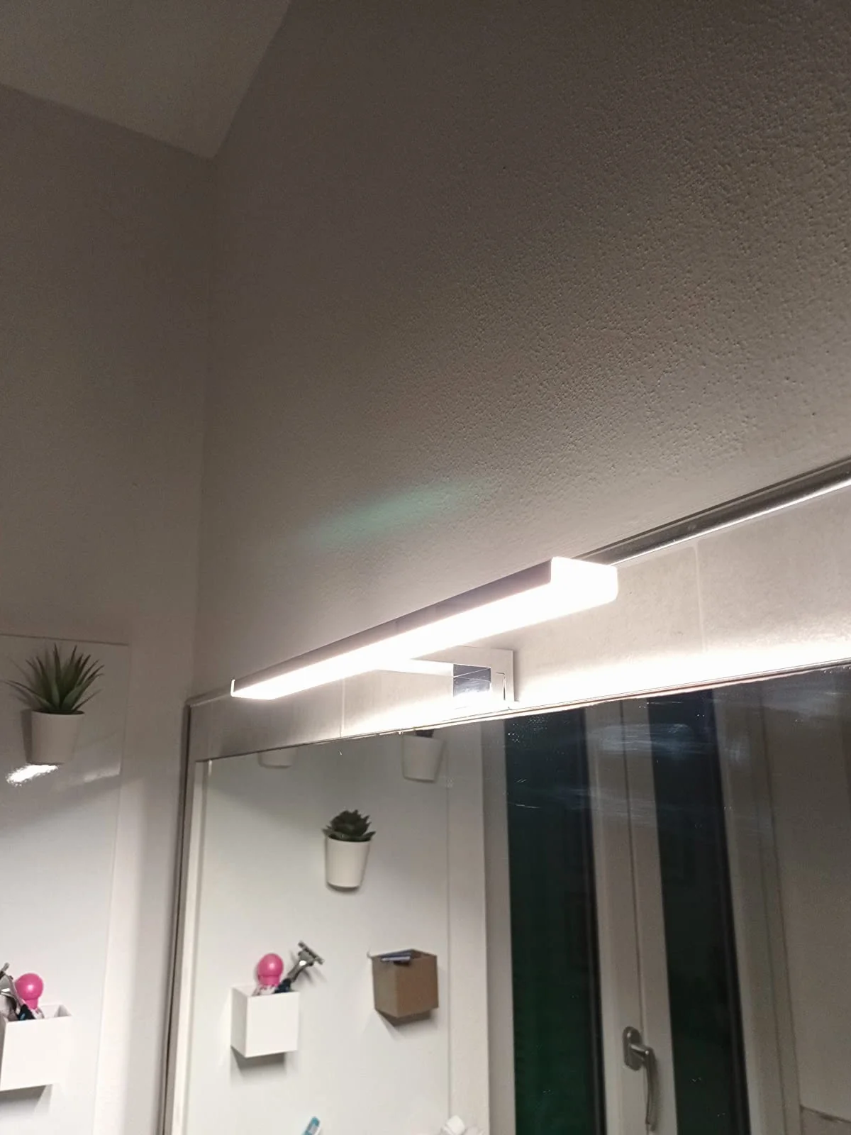 LED Spiegelleuchte Badezimmer 10W 820LM 40cm Kaltweiß 6500K Azhien,3in1 Montage IP44 230V Wandleuchte Spiegellampe 400mm,Kein Flimmern Badezimmerschrank Spiegelleuchten