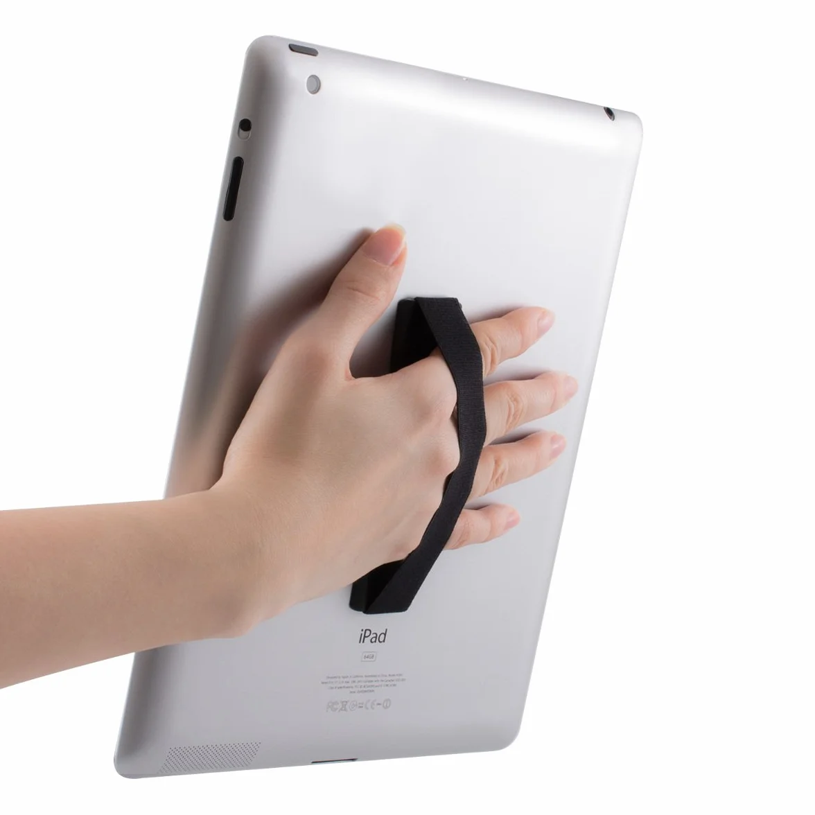 kwmobile Uchwyt na palec do tabletu, samoprzylepny, kompatybilny z tabletami iPad, Samsung Sony, czarny