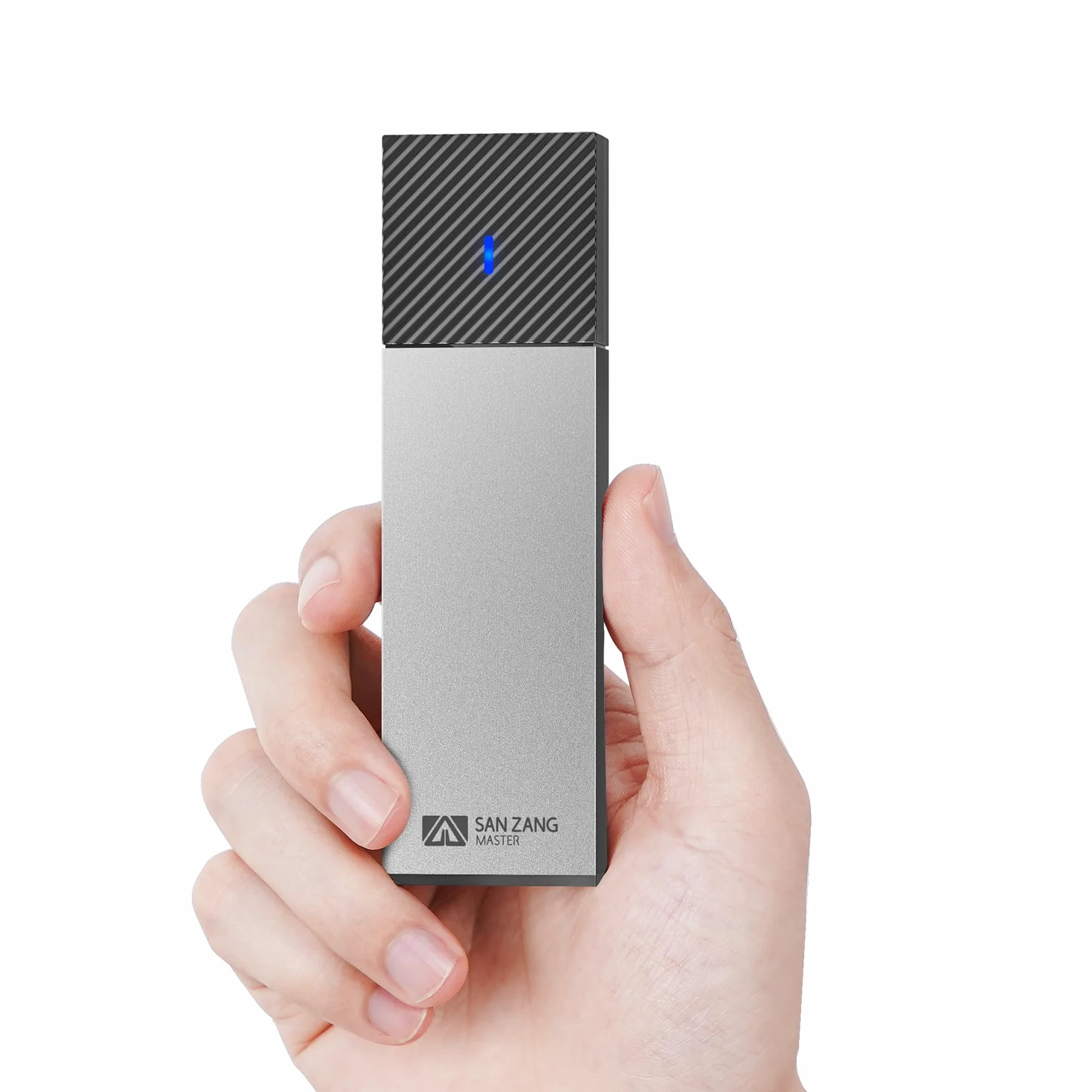 SANZANG M.2 NVMe obudowa SSD z transmisją 10 Gbit/s, USB 3.2 NVME SSD adapter do obudowy 2230 2242 2260 2280 M.2 PCIe NVMe M-Key & M+B Key SSD (bez użycia narzędzi, typ C na A)