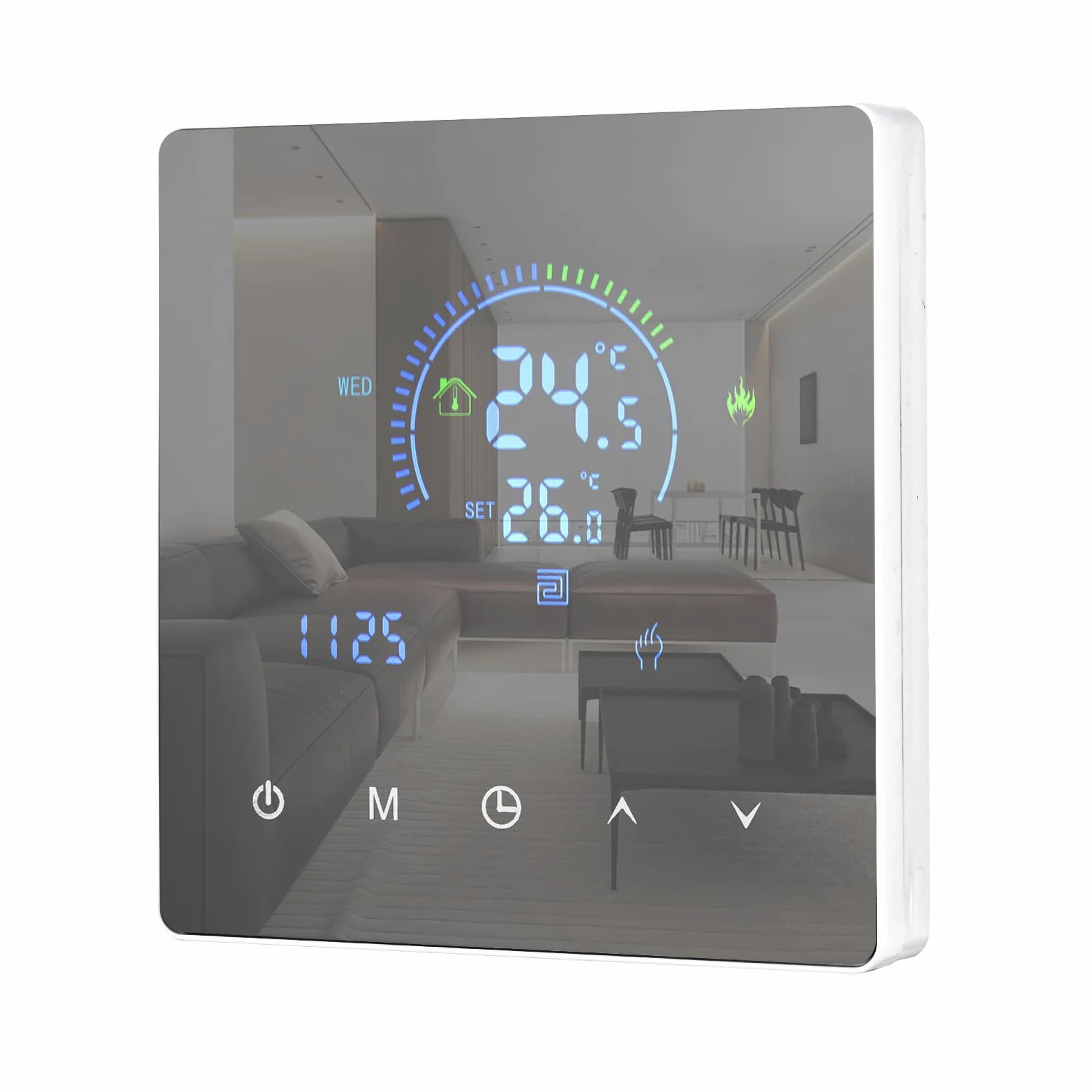 Domary Inteligentny Programowalny Termostat z Dotykowym Ekranem LCD do Domowego Hotelu Szkolnego, Harmonogram Tygodniowy 5+2 i Ręczny Tryb Automatyczny, Funkcje Przeciw Zamarzaniu (Inny)