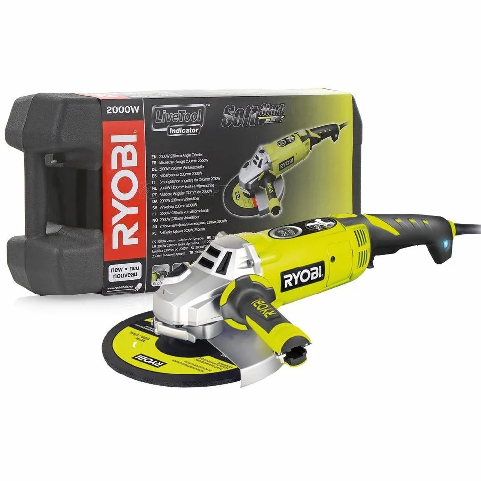 Ryobi Szlifierka kątowa EAG2000RS, zielona, 2000 W
