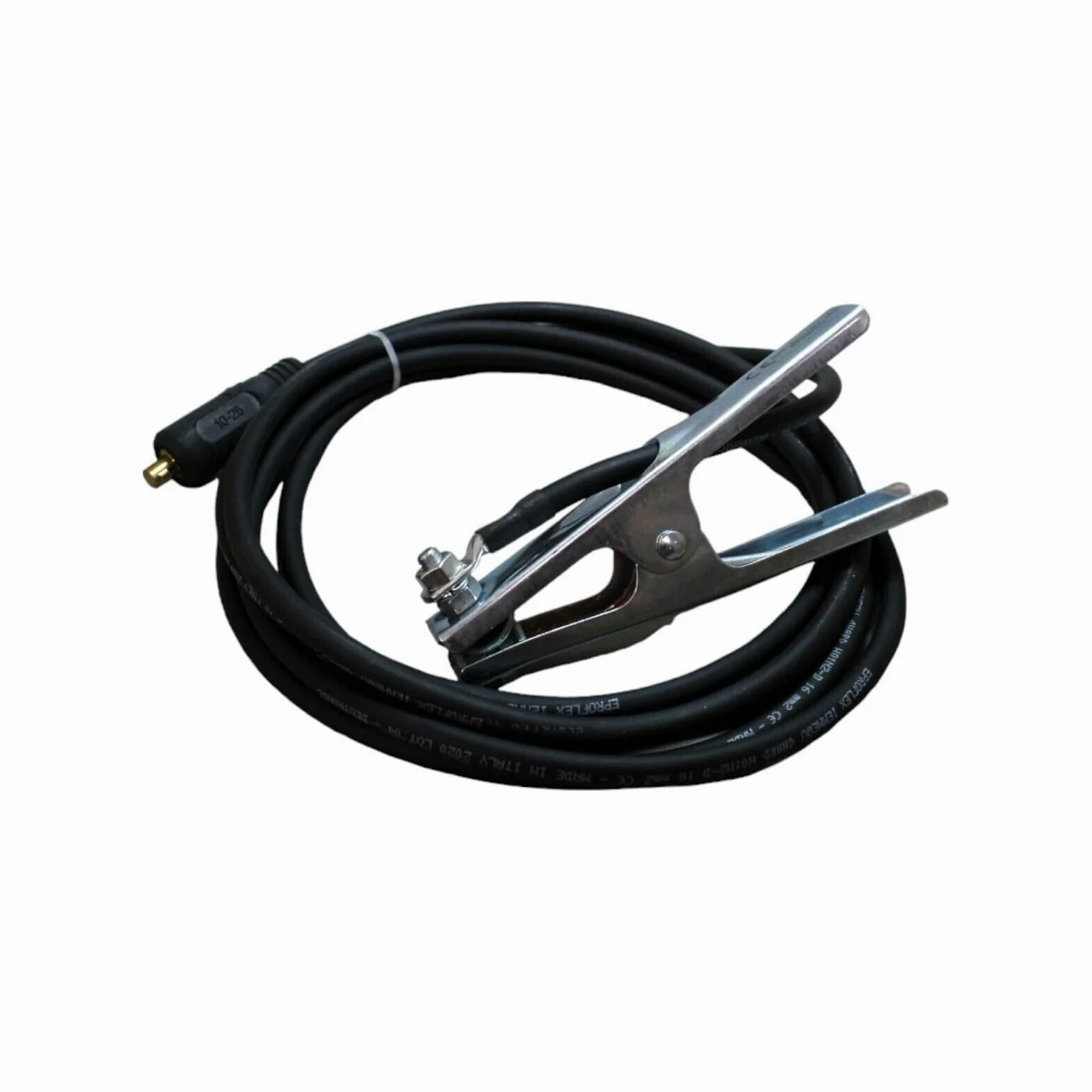 Massekabel Schweißkabel 10,16,25,35,50,70mm² HAR 4m 200/400A Masseklemme Stecker (25mm² 9mm Dorn)