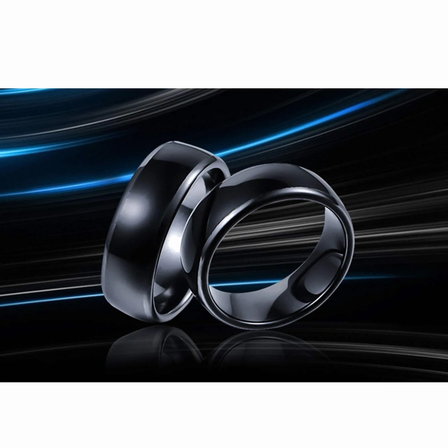 t5577 Chip RFID Czarny ceramiczny Inteligentny palec przepisać pierścień ID dla mężczyzn i kobiet do noszenia