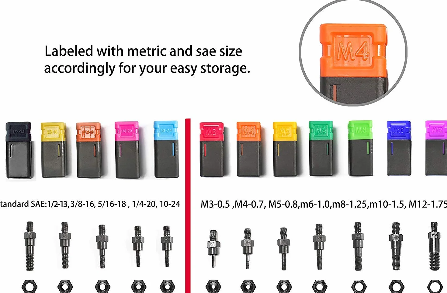 RZX 16" RIVET NUT TOOL Hand Blind Riveter,RIVNUT Riveting Tools with Nut Setting System totally 12mandrels M3 M4 M5,m6,m8,m10 M12, 10-24, 1/4-20, 5/16-18,3/8-16,1/2-13 +115PCS Rivets Nuts