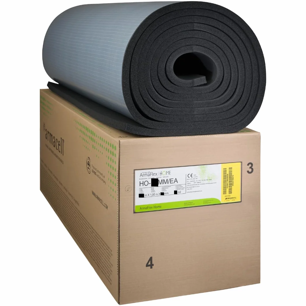 ArmaFlex HOME samoprzylepna mata kauczukowa 25mm 4mx1m różne rozmiary | Elastyczna pianka elastomerowa do izolacji cieplnej i akustycznej kampera, łodzi, domu i DIY – 10/19/25/32mm