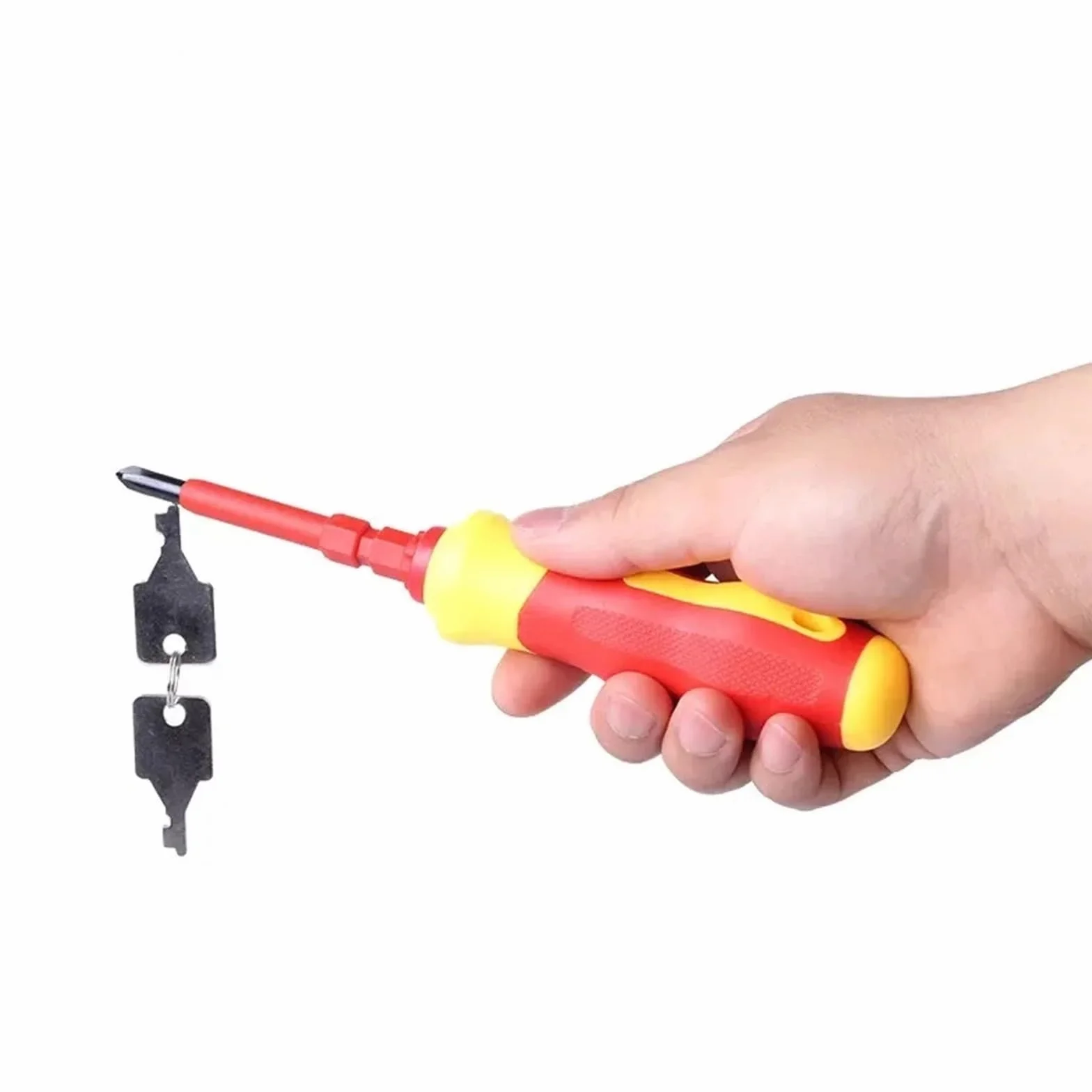 Zestaw izolowanych śrubokrętów dla elektryków - ergonomiczny uchwyt, odpowiedni do prac elektrycznych, wkrętaki nasadowe i gniazdowe Szerokie Zastosowanie(14pcs)