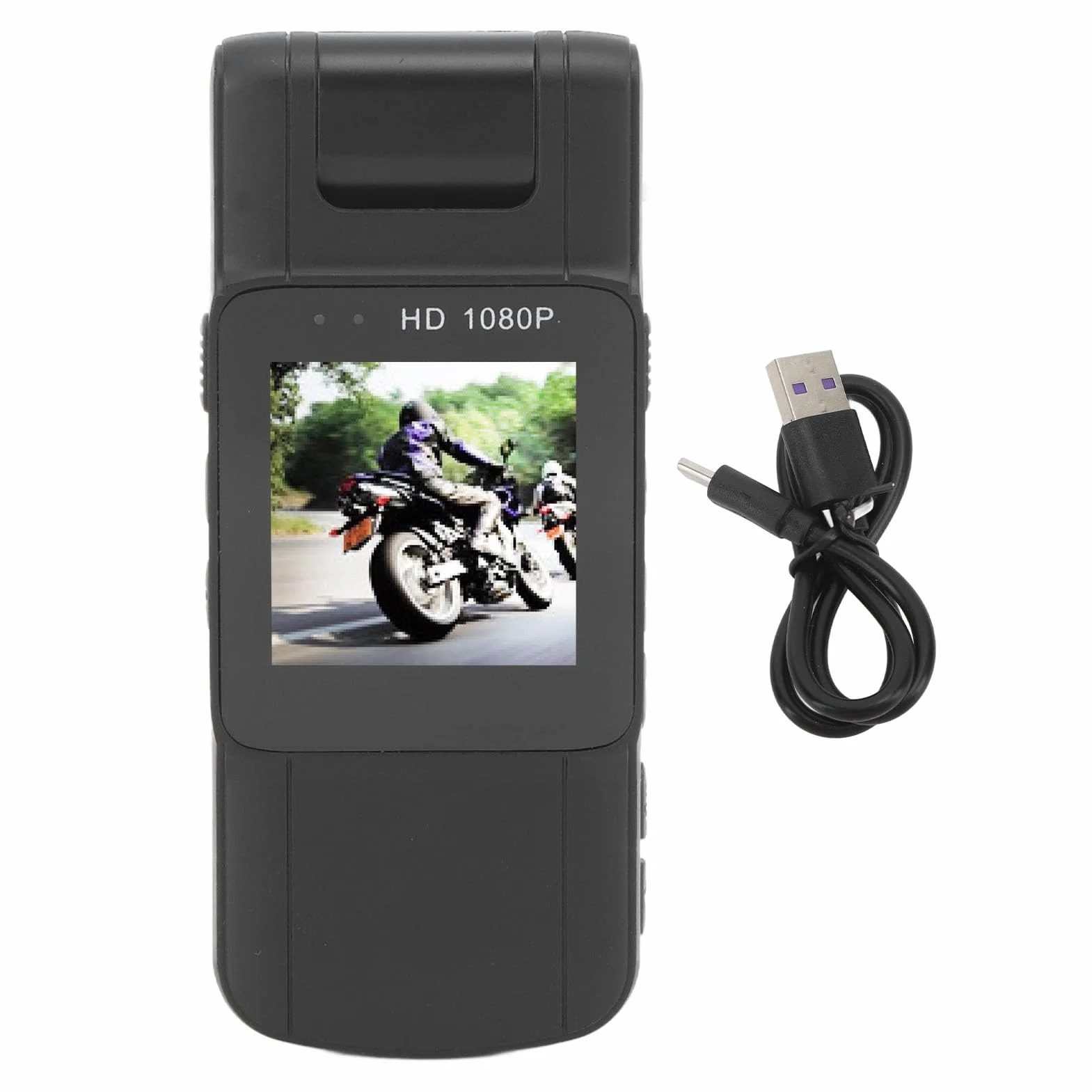 Kamera Na Korpus 1080P Bateria 1000 mAh Kieszonkowa Obracany Obiektyw 180° Ekran OLED Policyjna Z Dźwiękiem
