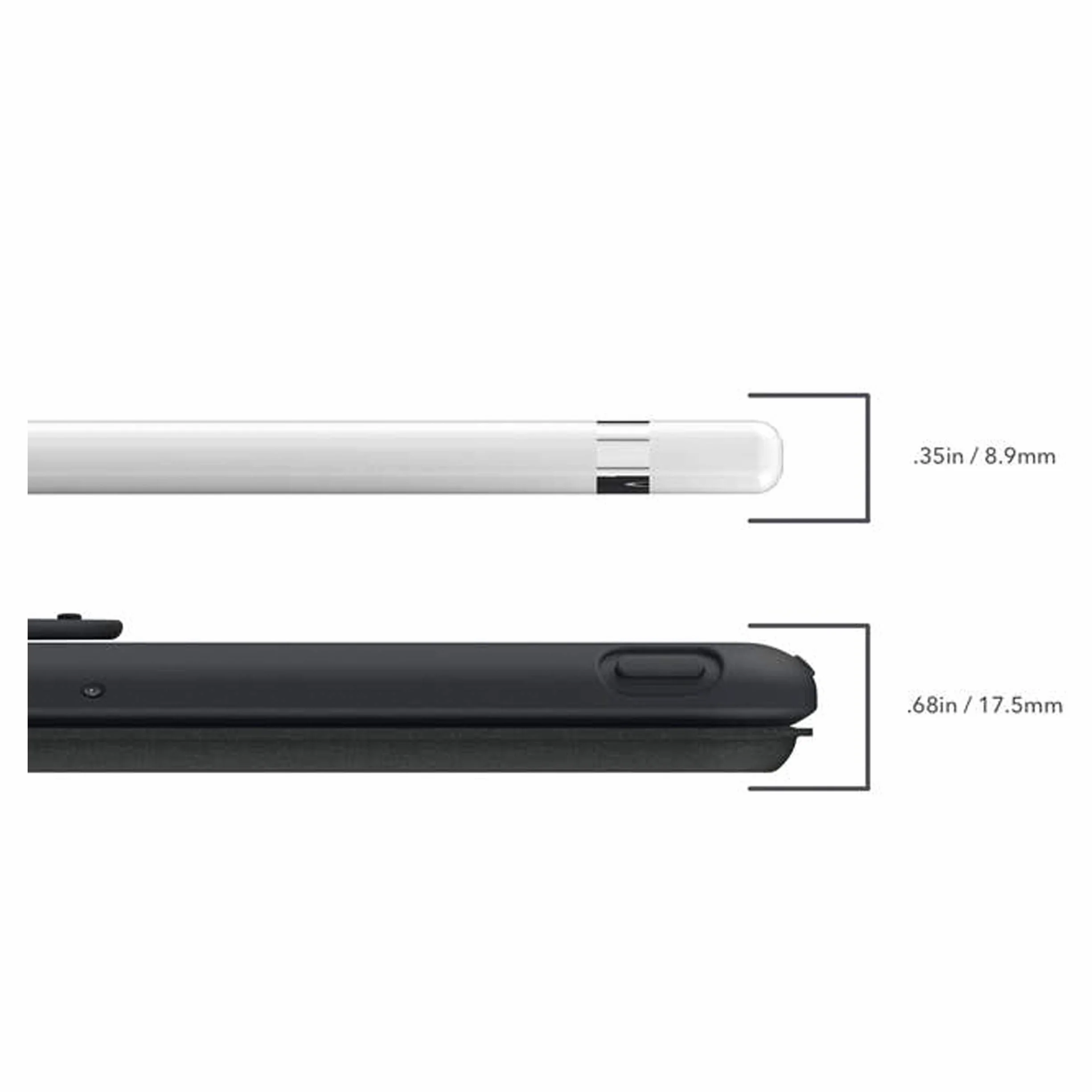 ZAGG Slim Book Go ultracienka klawiatura i zdejmowana osłona ochronna do iPada 24,6 cm (9,7 cala) (QWERTY)