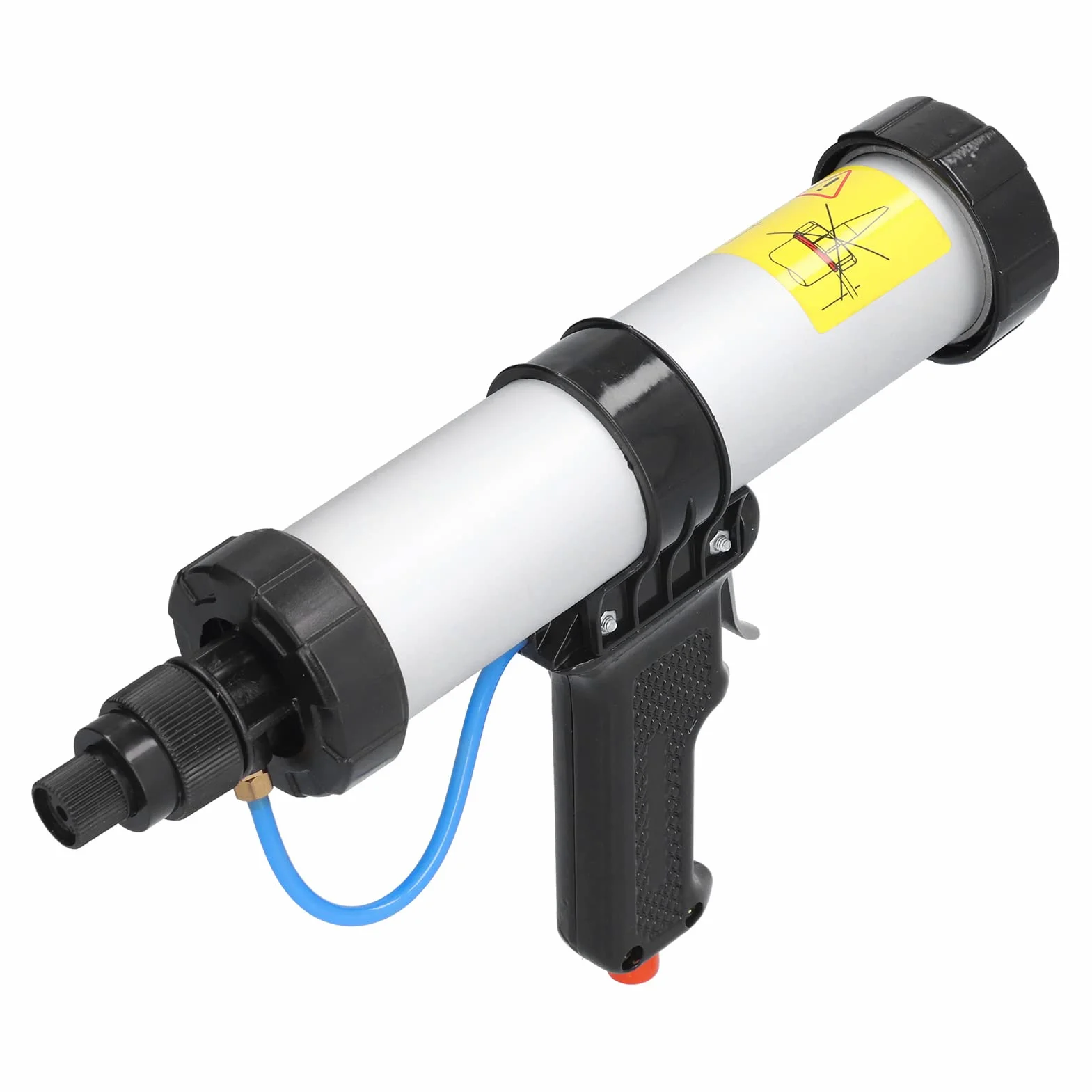 ASHATA Profesjonalny Pneumatyczny Pistolet do Uszczelniania z Regulatorem Ciśnienia Powietrza – 310 Ml Zasilany Powietrzem Pistolet do Klejenia ze Stopu Aluminium, Zapewniający precyzyjną kontrolę