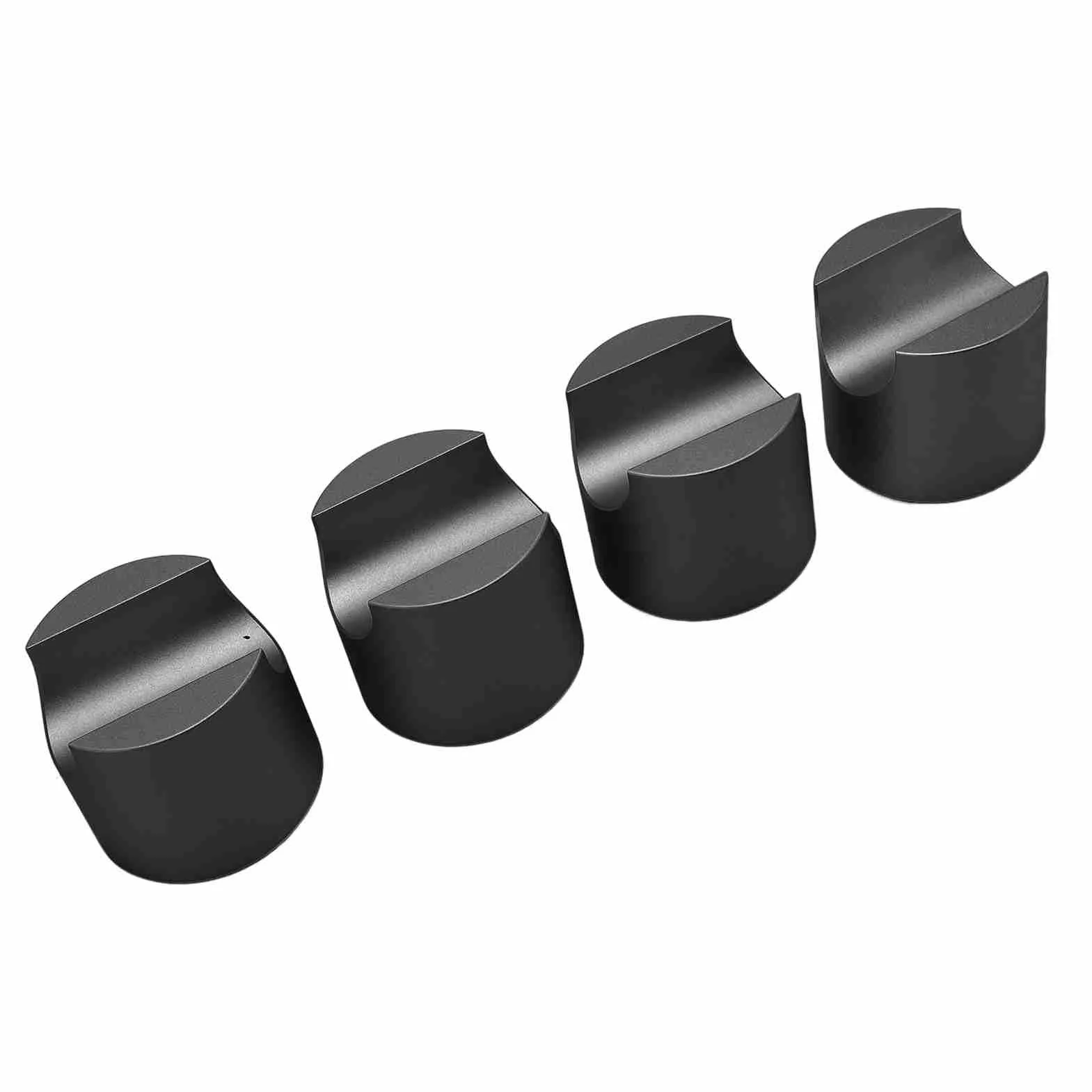 Alomejor 4 szt. Zaciski do Podwyższenia Kabla HiFi, Trwałe Stabilizatory ze Stopu Aluminium Poprawiające jakość Dźwięku w Kinach Domowych i Studiach (BLACK)