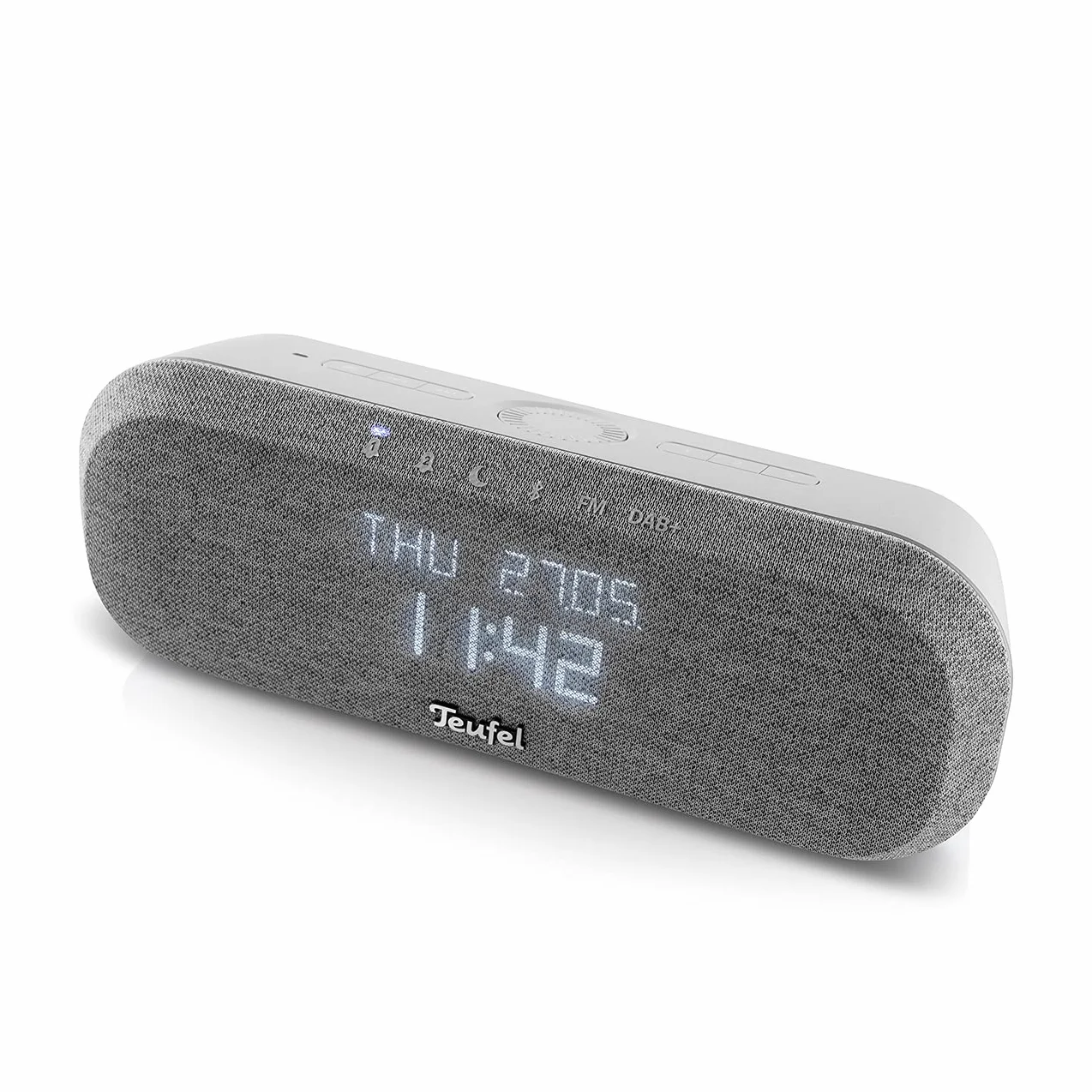 Budzik Teufel Radio ONE HiFi - głośnik Bluetooth z radiem DAB+/FM, funkcjami budzenia, wyłącznikiem czasowym - białe