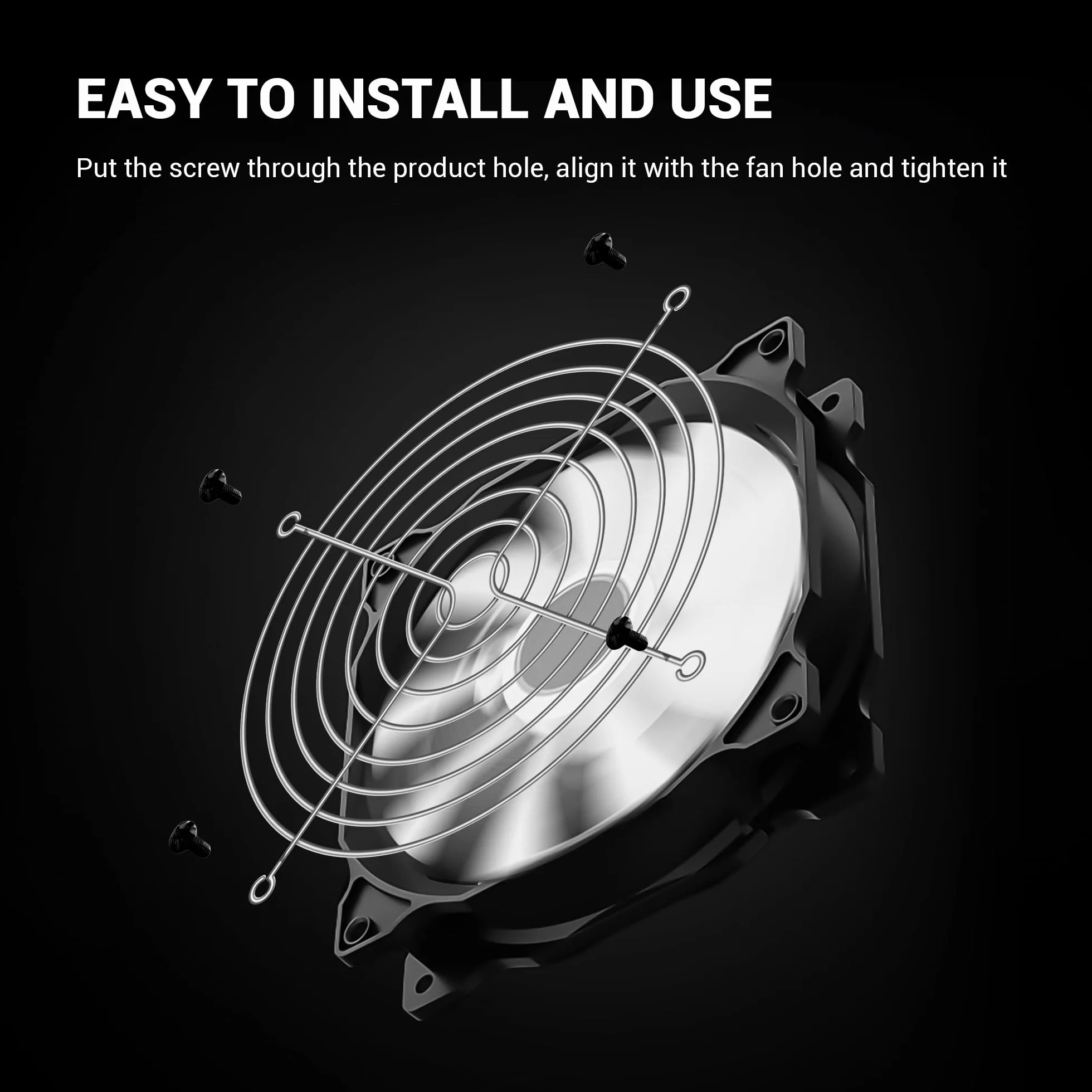 Chromowana Osłona Wentylatora Fan Grill 120 mm do Drukarki 3D 2 sztuki