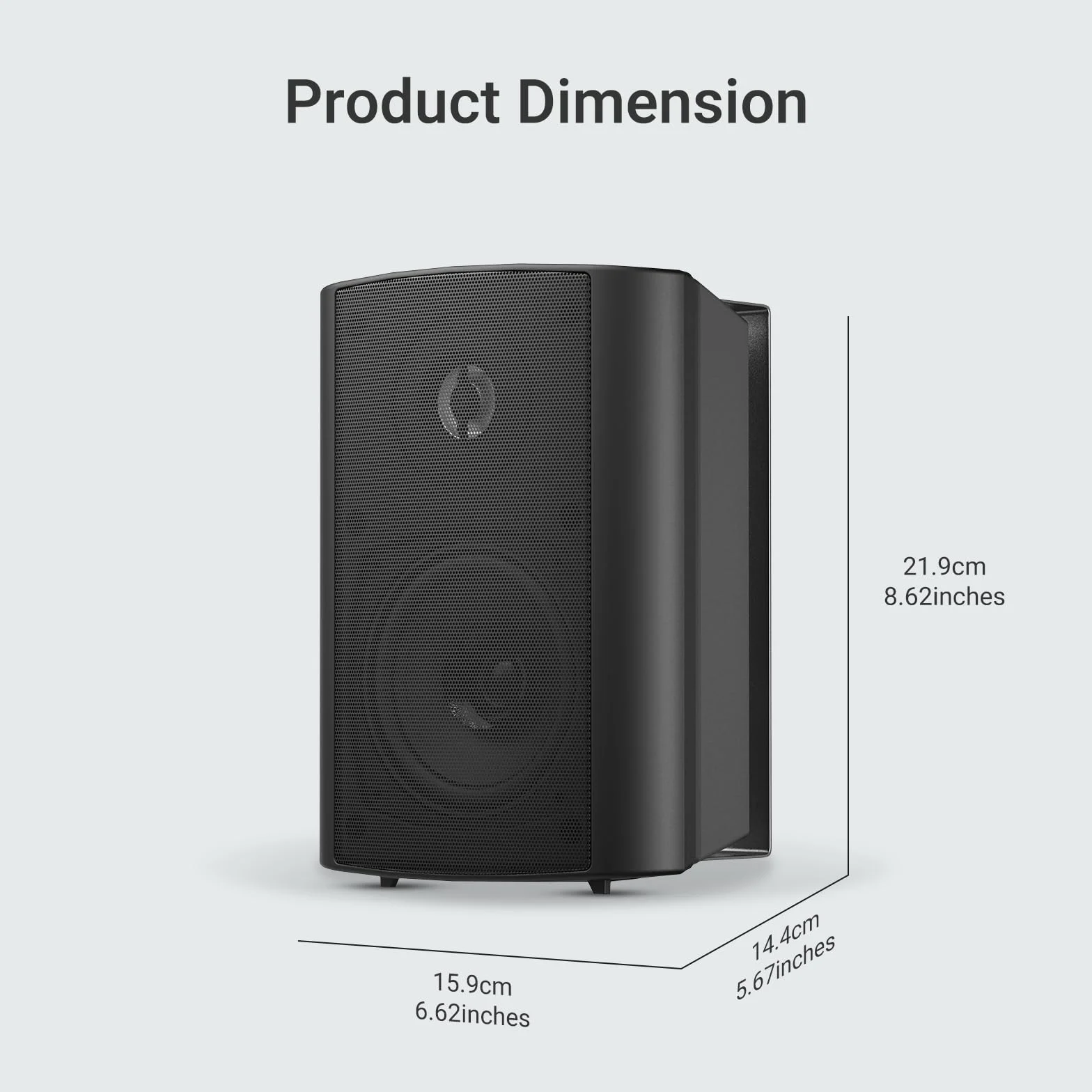 Herdio 4 cale 200 W zewnętrzne głośniki Bluetooth wodoodporne, głośniki do montażu na ścianie z potężnym basem do domu ogrodu patio wewnątrz