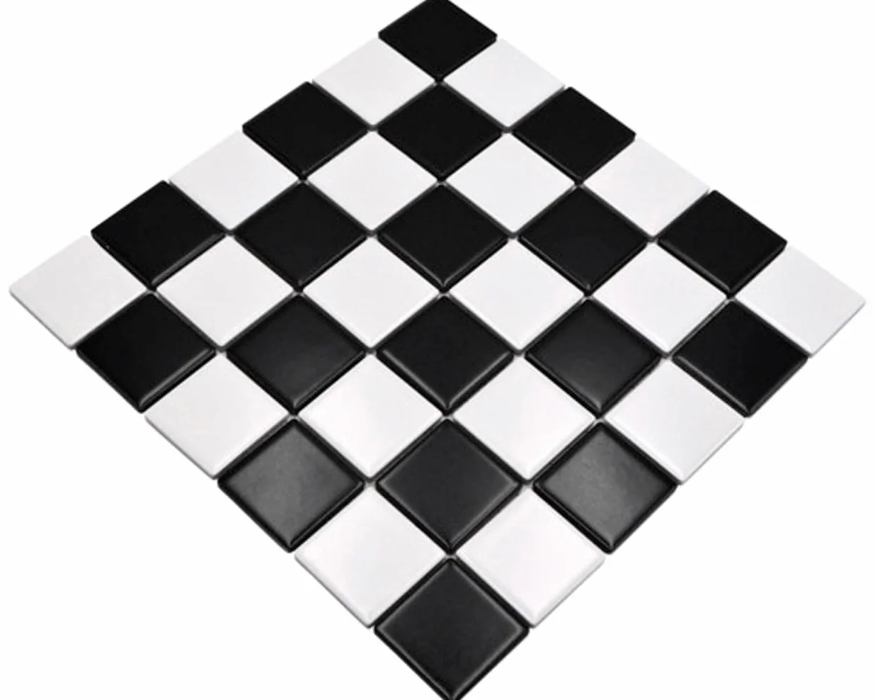 Mosaik-Netzwerk płytki ceramiczne biała szachownica czarna biała matowa do podłogi ściany łazienka WC prysznic kuchnia lustro kafelki Okładziny wanna Płyta mozaikowa Płyta mozaikowa