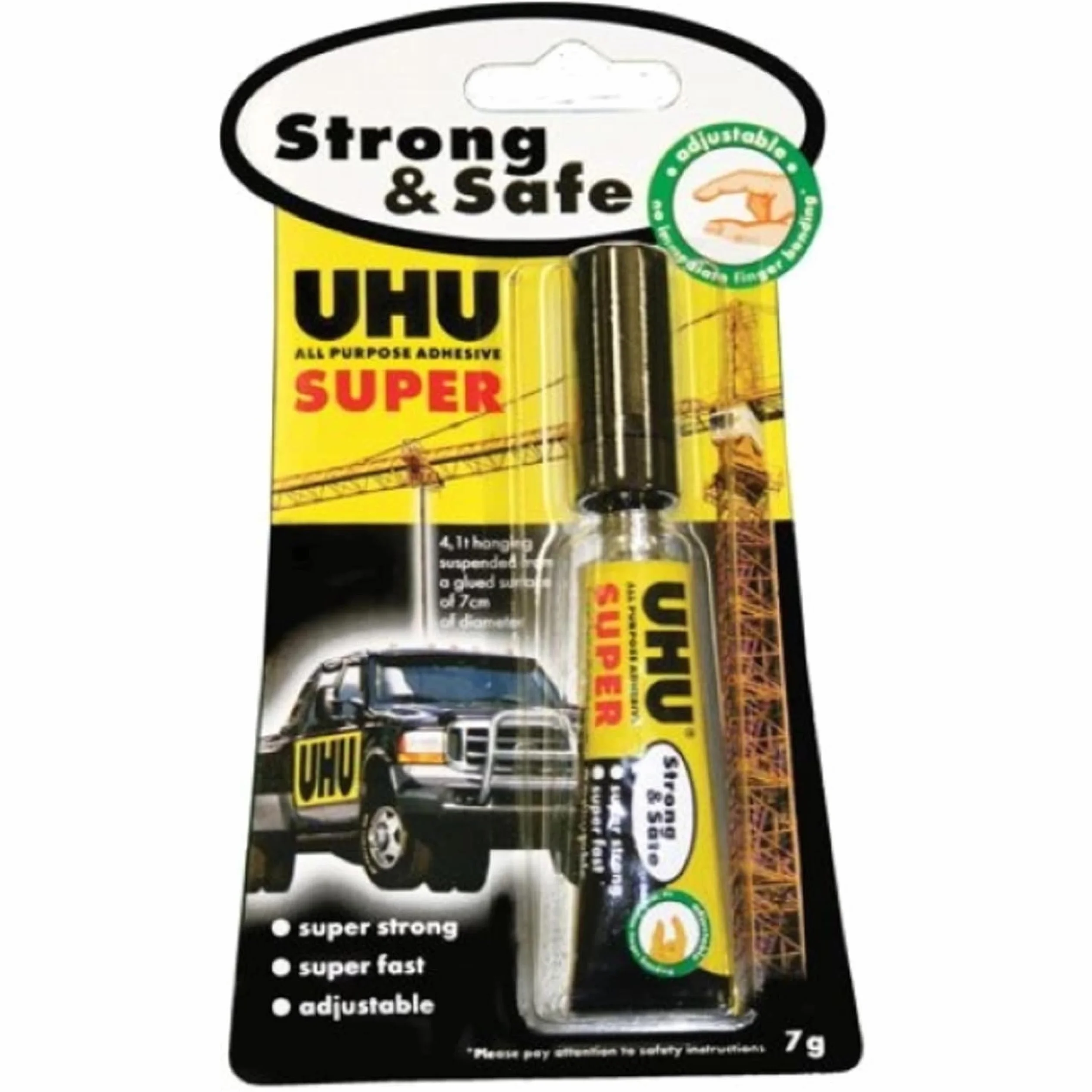 UHU Mocny i bezpieczny super klej regulowany super mocny i szybki bezwonny w tubce 7g Ref 39710