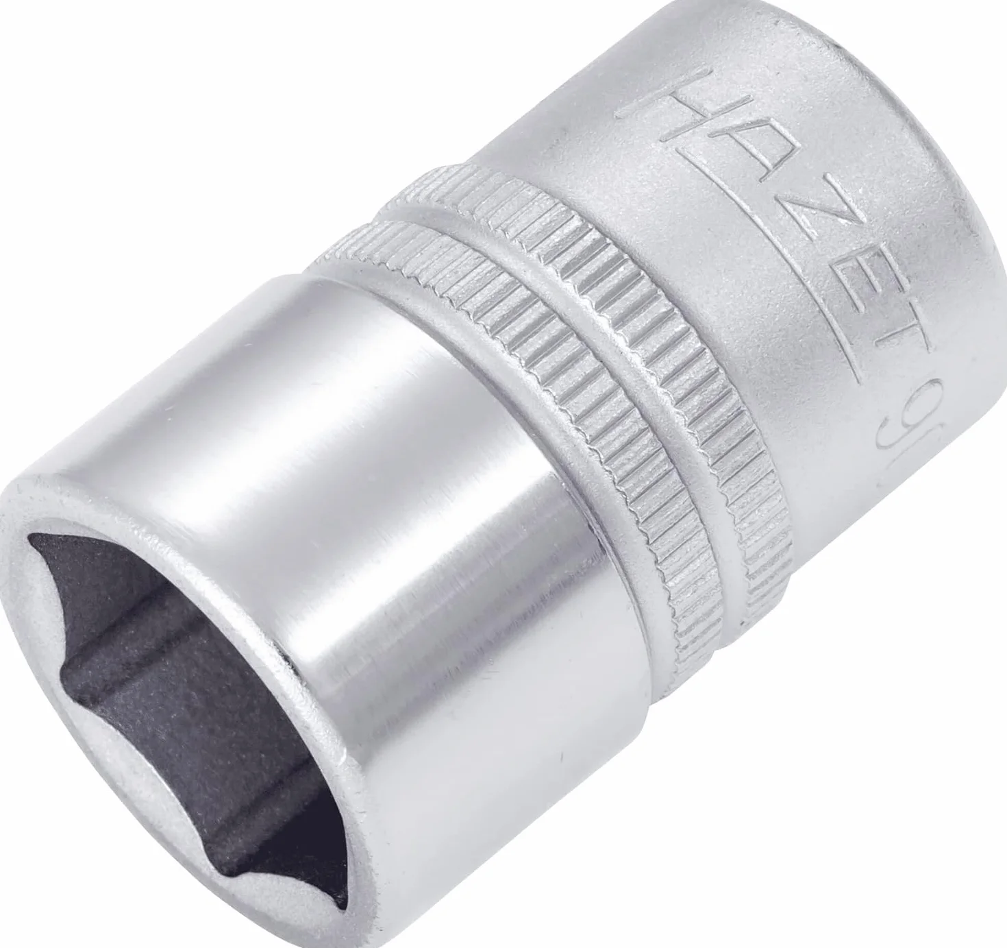 HAZET 900-17 I Napęd kwadratowy 12,5 mm, szerokość klucza 17 mm, z radełkowaniem I Nasadka z chromowaną i polerowaną powierzchnią do obsługi ręcznej