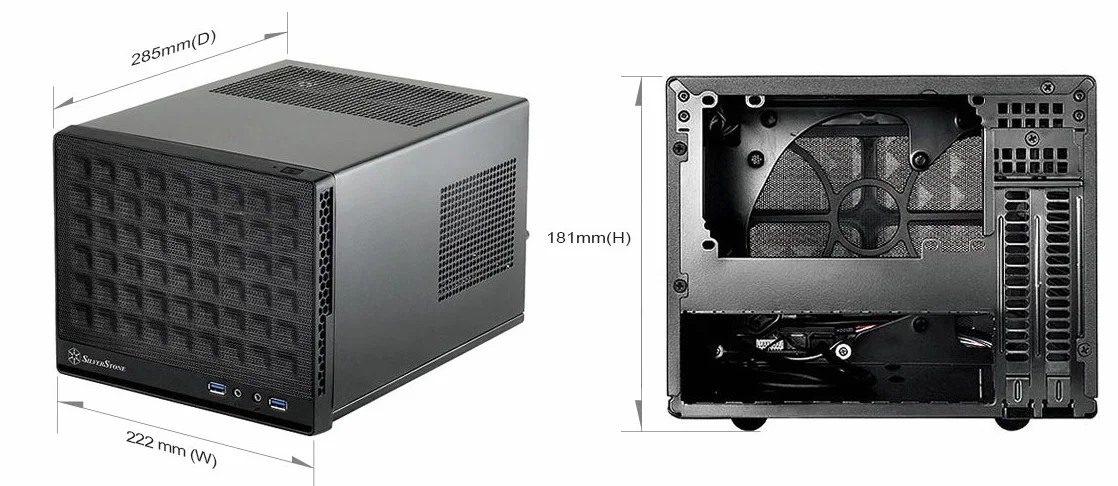 Silverstone Technology Sugo Mini-Itx SST-SG13B Obudowa Komputerowa, Czarny, Mini-ITX