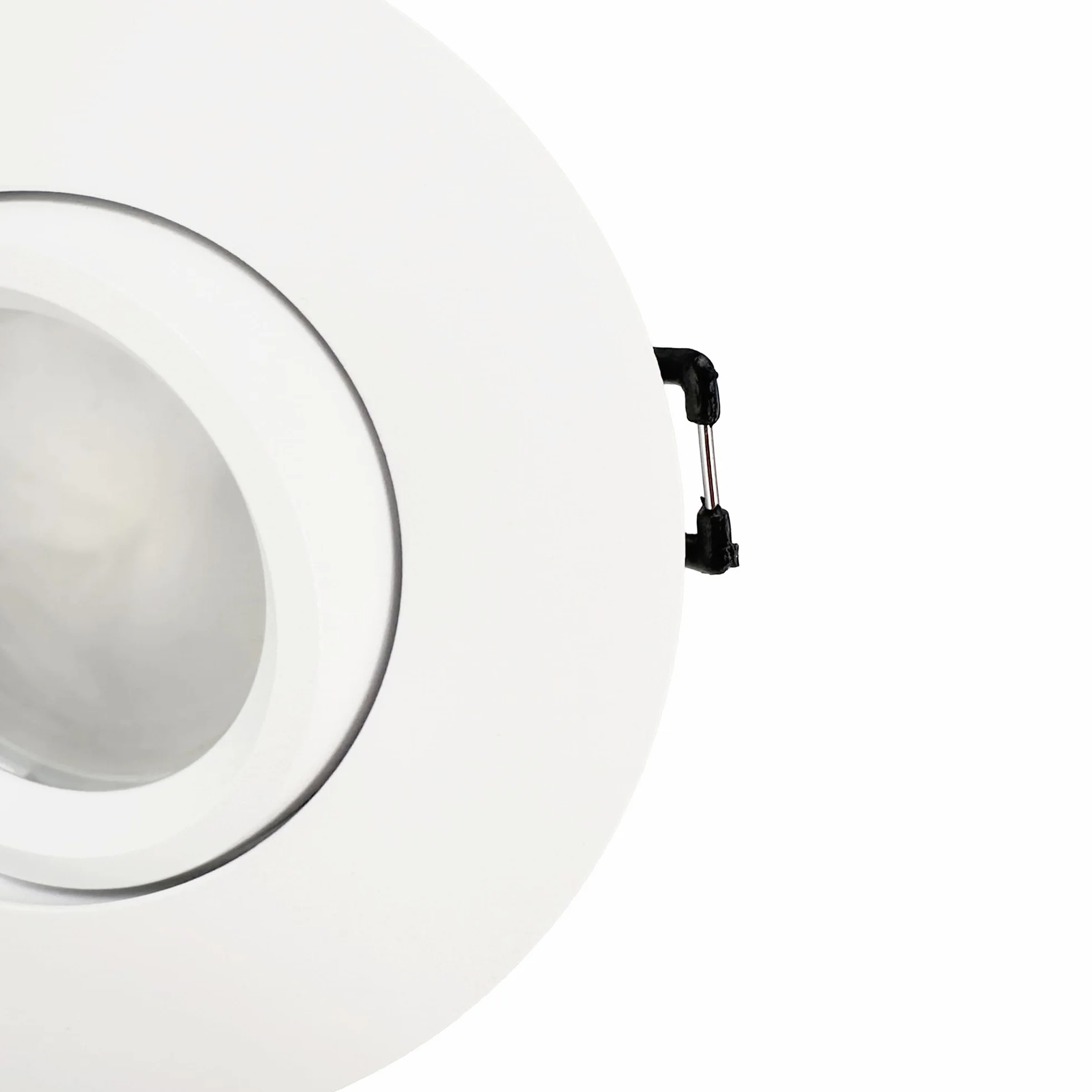 EDO Zestaw 3 sztuk - Oprawa Wpuszczana LED GU10 5,5W 6500K 230V POLI Biała Okrągła Ø 95 mm - Reflektor Podtynkowy z Regulowanym Pierścieniem - Lampa Sufitowa IP44 do Łazienki, Pralni, Kuchni