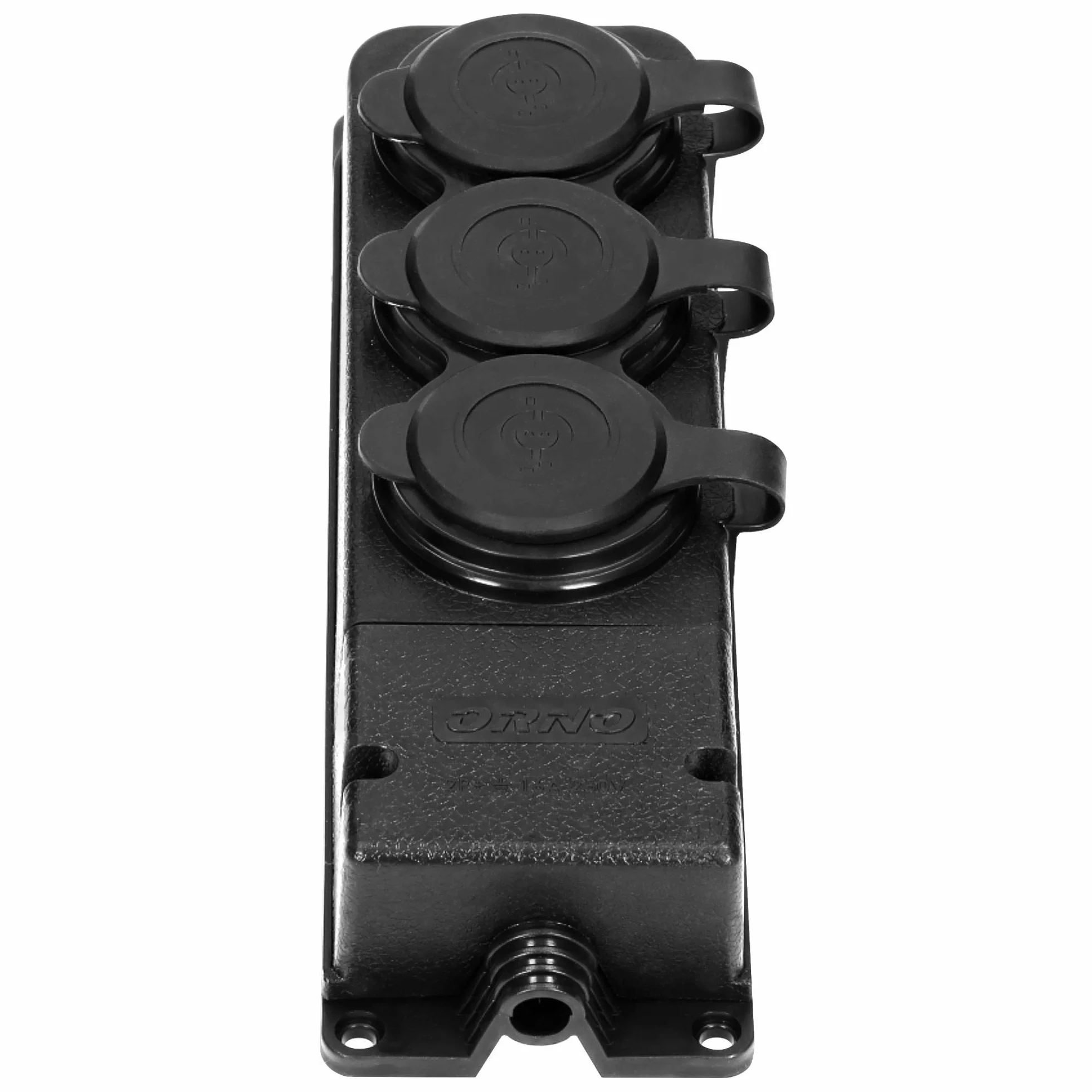 ORNO Warsztatowa wtyczka Schuko IP44 230V 16A potrójna
