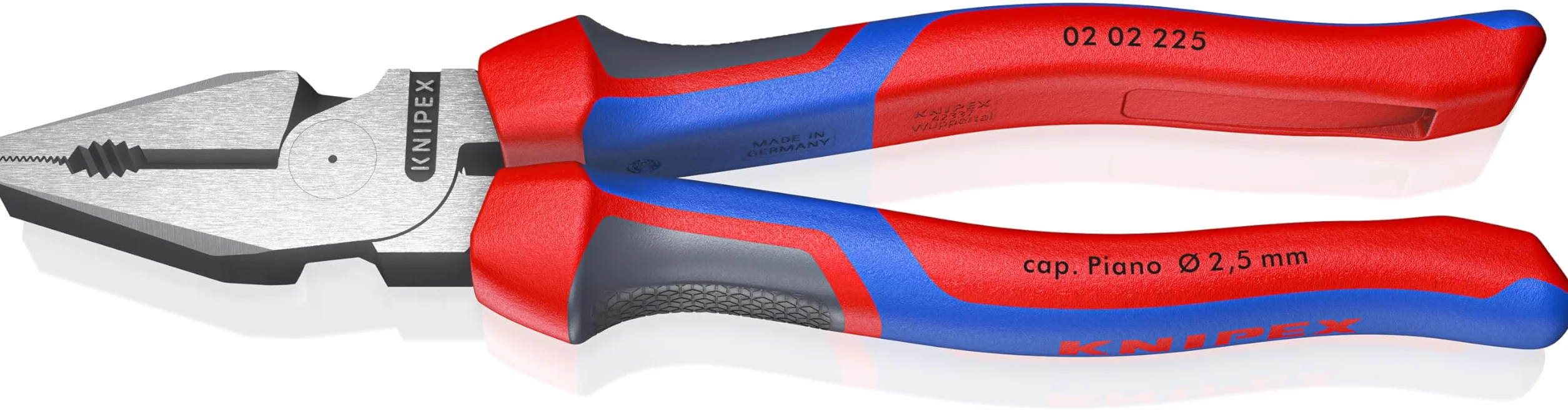 KNIPEX Szczypce uniwersalne o zwiększonym przełożeniu w opakowaniu z zawieszką z rękojeściami Comfort 225 mm, 02 02 225 SB