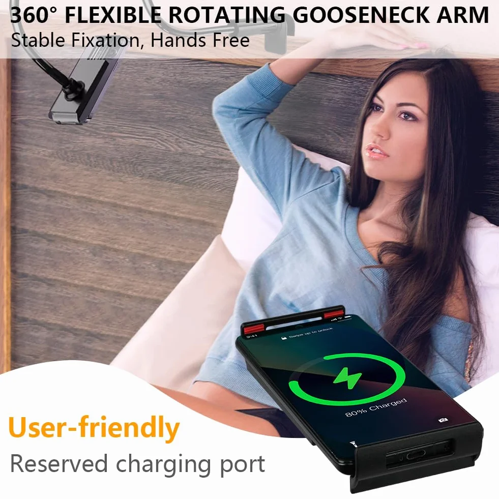 flintronic Uchwyt na tablet z gęsią szyją, regulowany elastyczny uchwyt na tablety uchwyt na stół, leniwy uchwyt na ramię, stojak na telefon kompatybilny z iPad Air Pro mini, iPhone, przełącznik